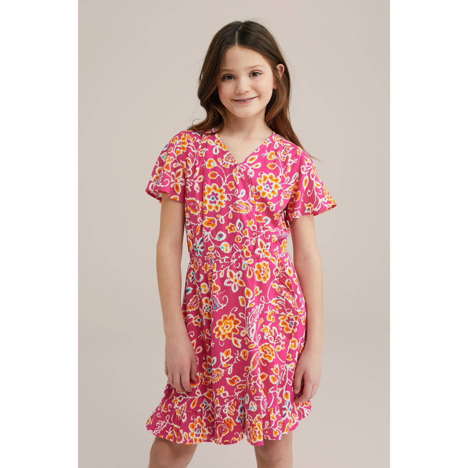 WE Fashion korte jurk roze