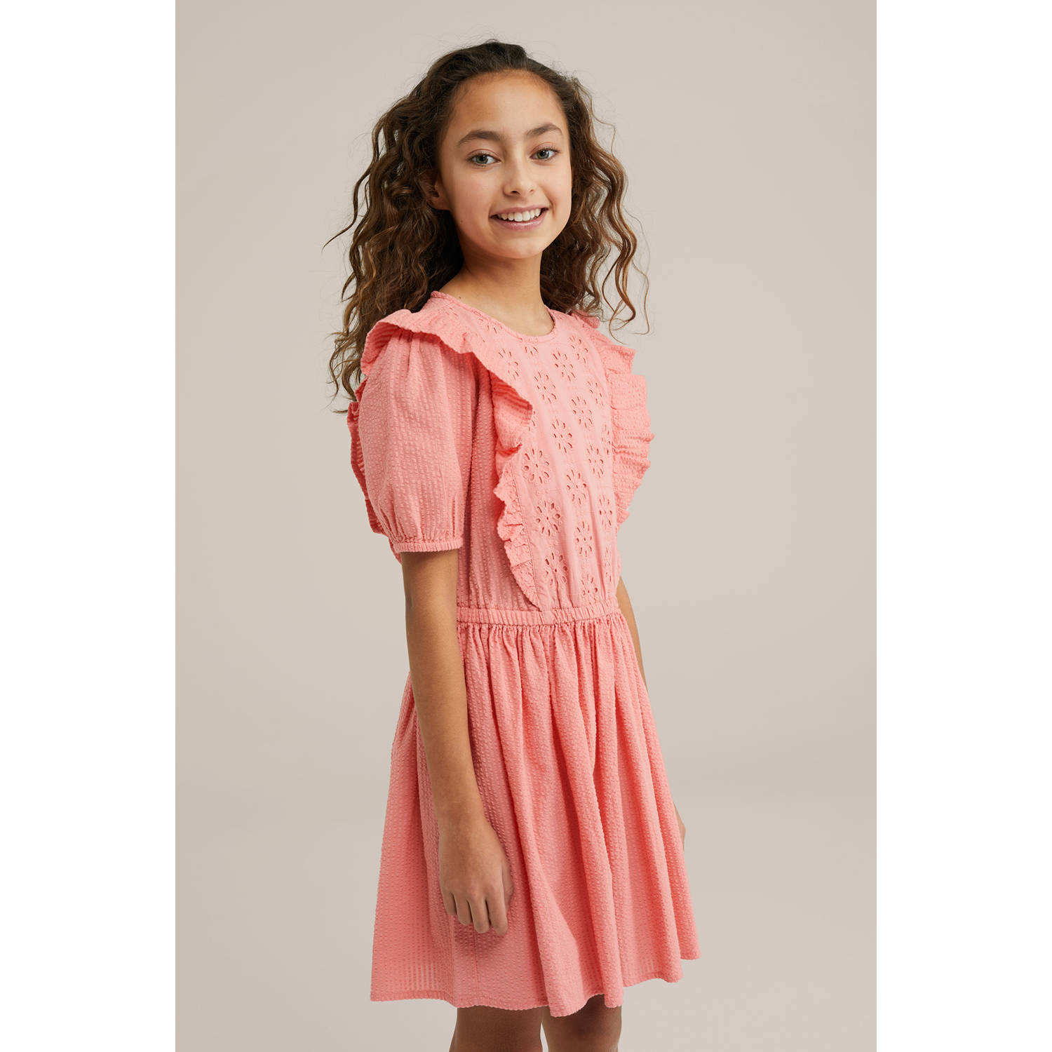 WE Fashion korte jurk roze