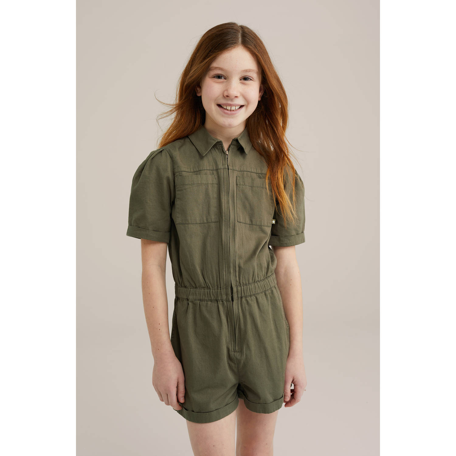 WE Fashion playsuit donkergroen