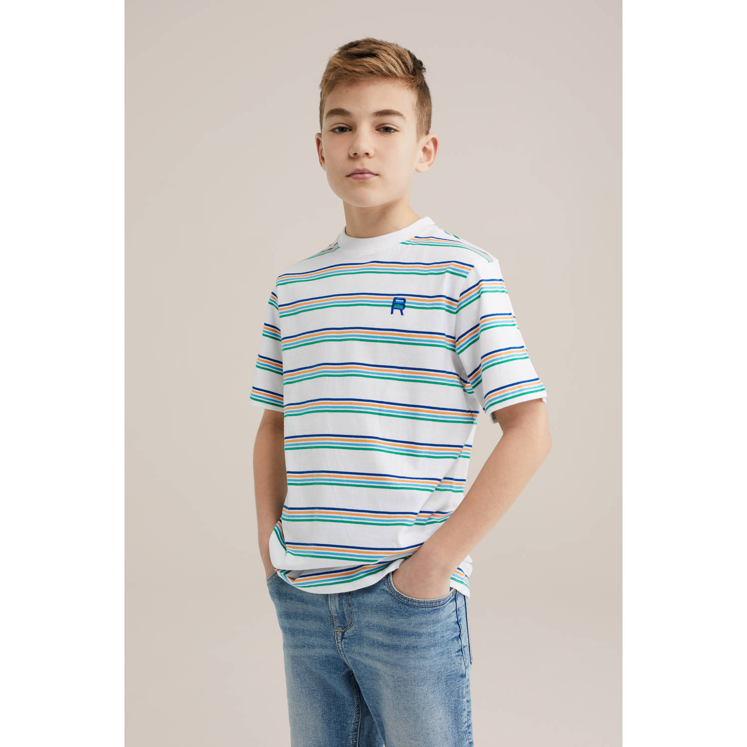 WE Fashion Blue Ridge T-shirt wit