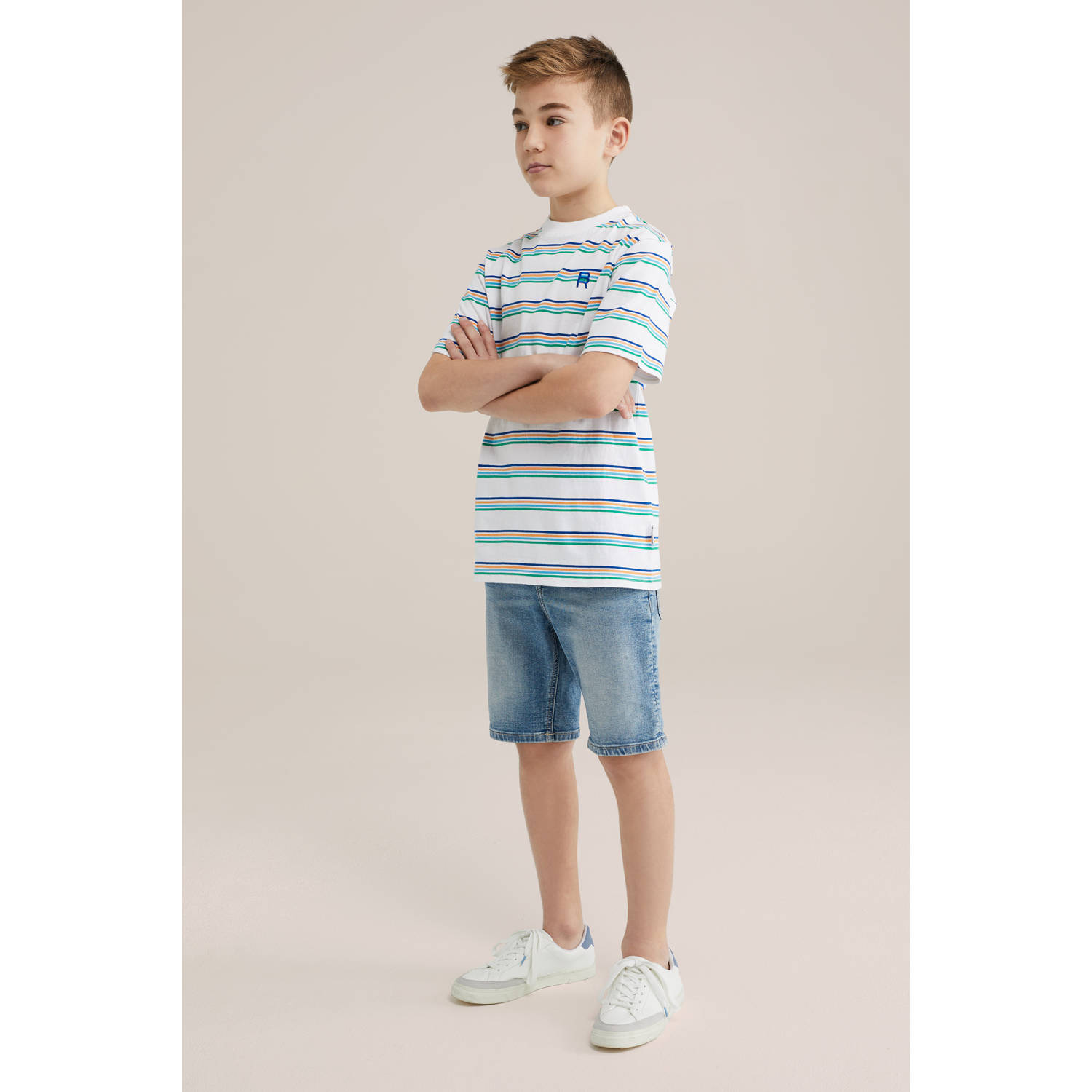 WE Fashion Blue Ridge T-shirt wit