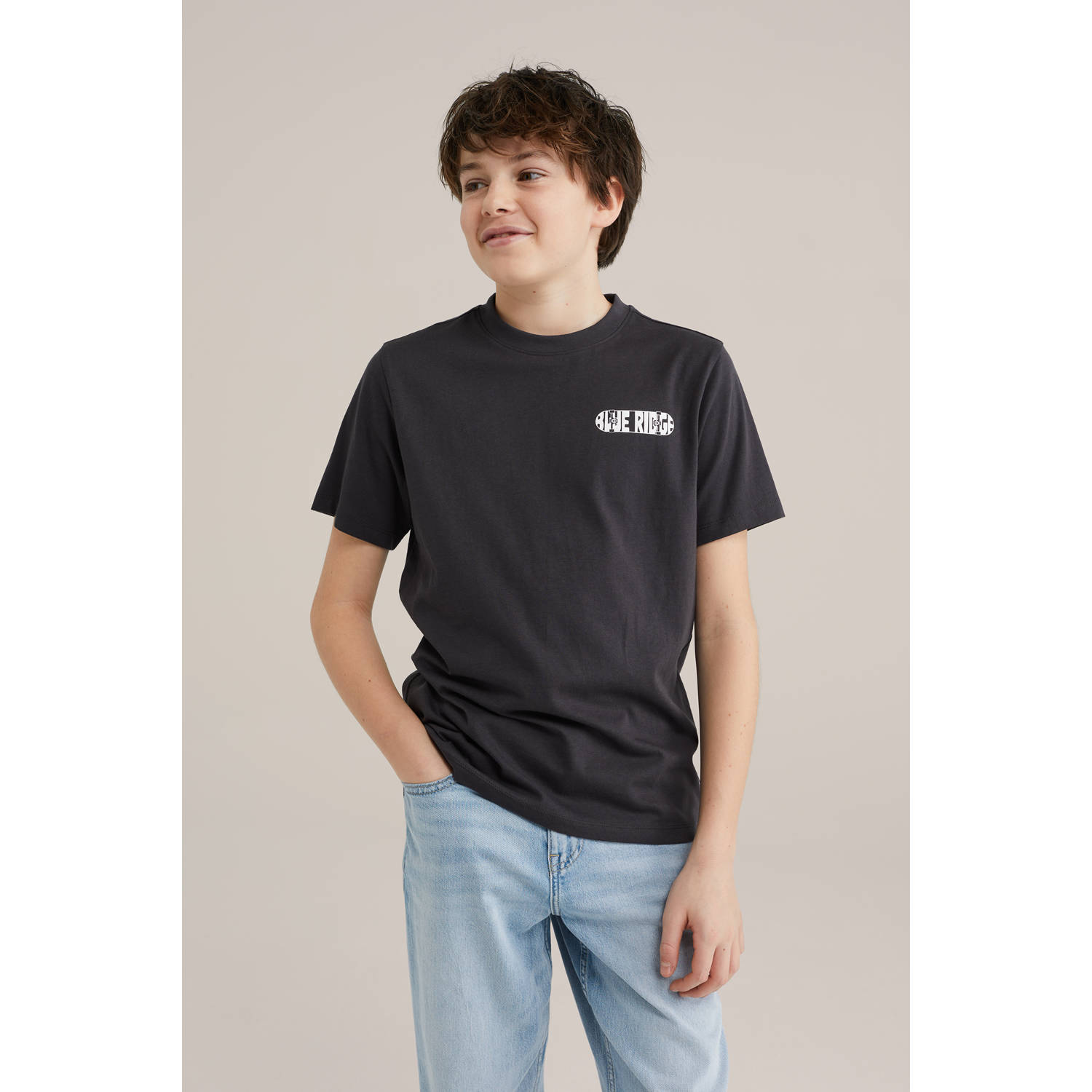 WE Fashion Blue Ridge T-shirt antraciet