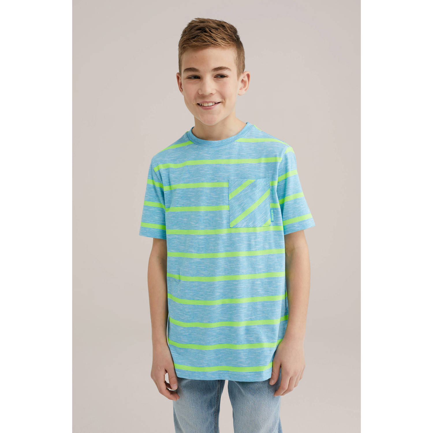 WE Fashion Blue Ridge T-shirt lichtblauw