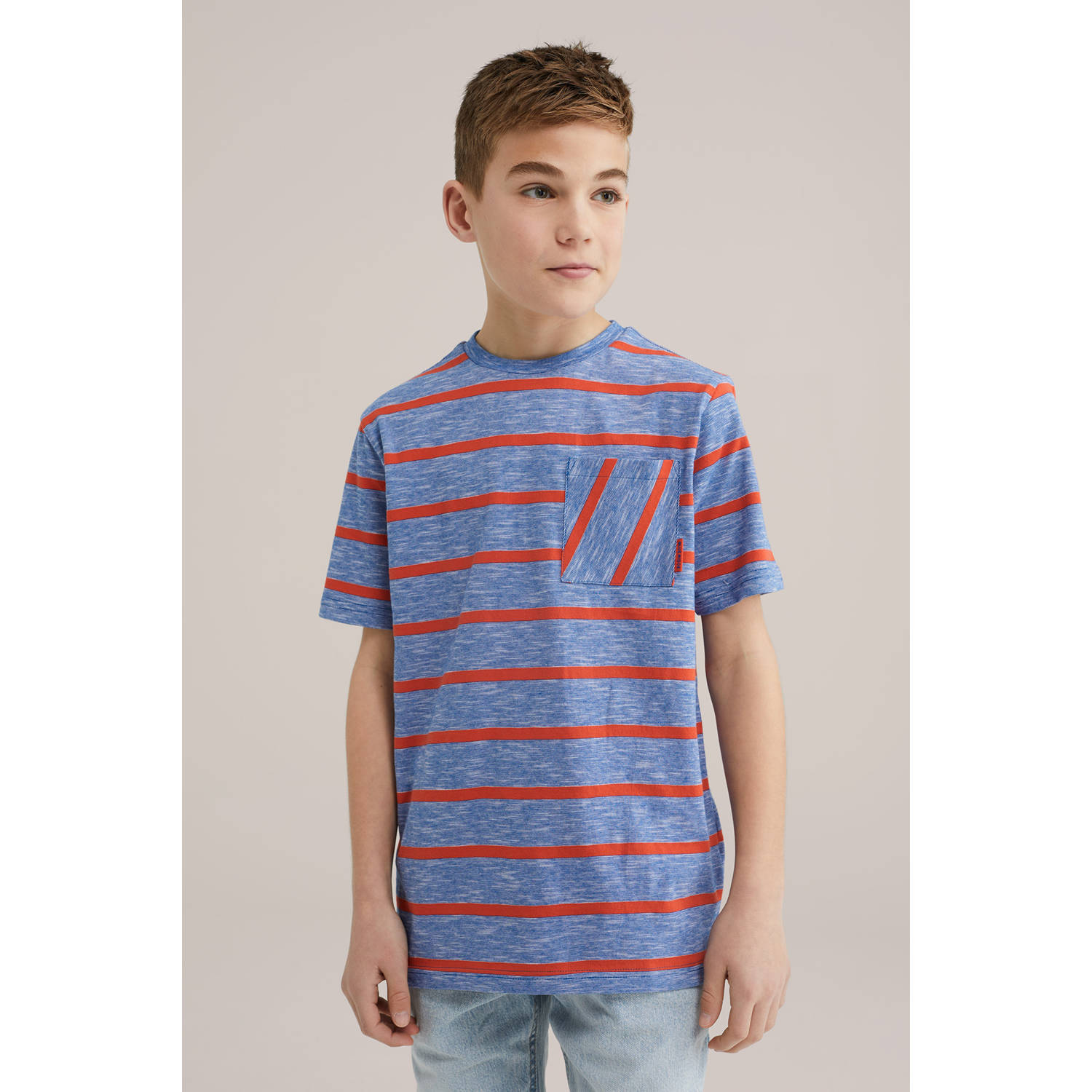 WE Fashion Blue Ridge T-shirt donkerblauw