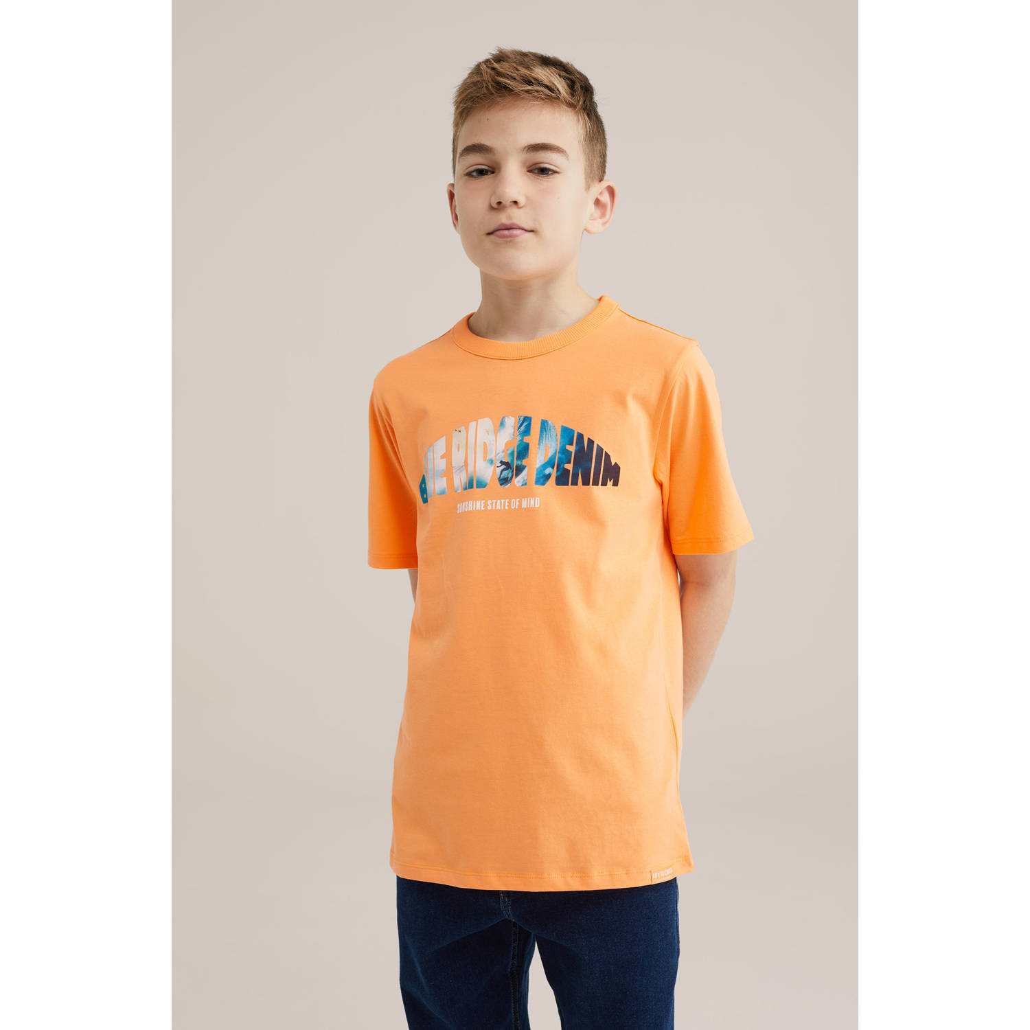 WE Fashion Blue Ridge T-shirt oranje