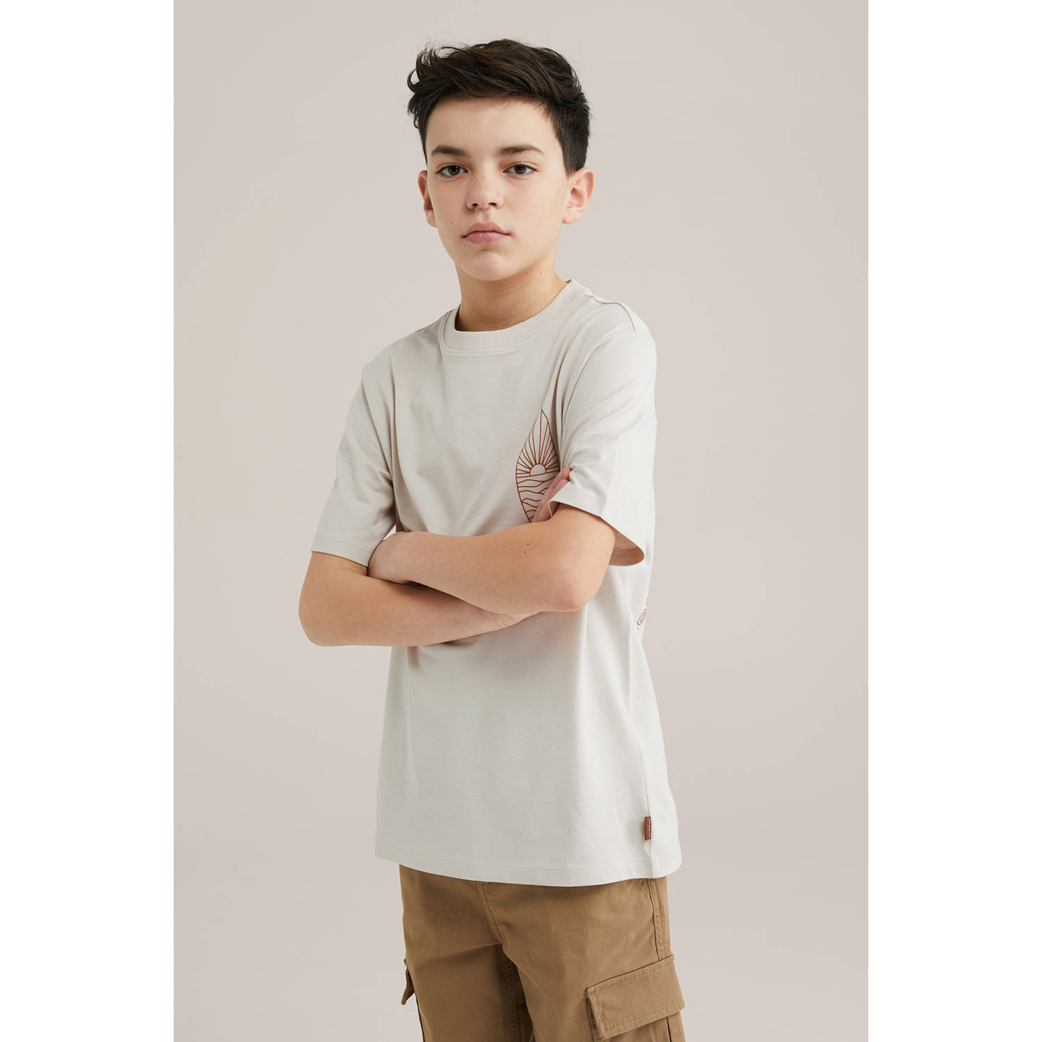 WE Fashion Blue Ridge T-shirt beige
