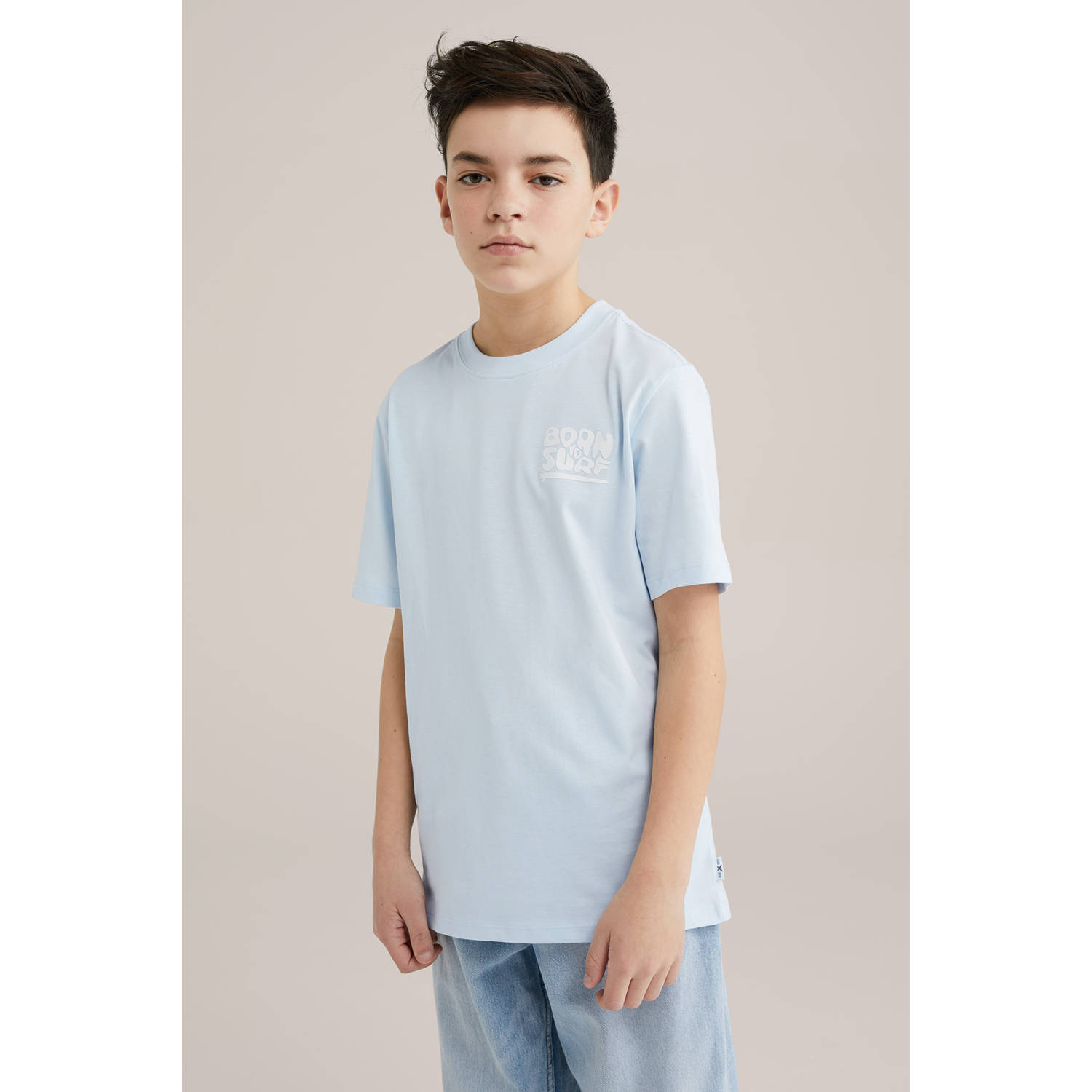 WE Fashion Blue Ridge T-shirt lichtblauw