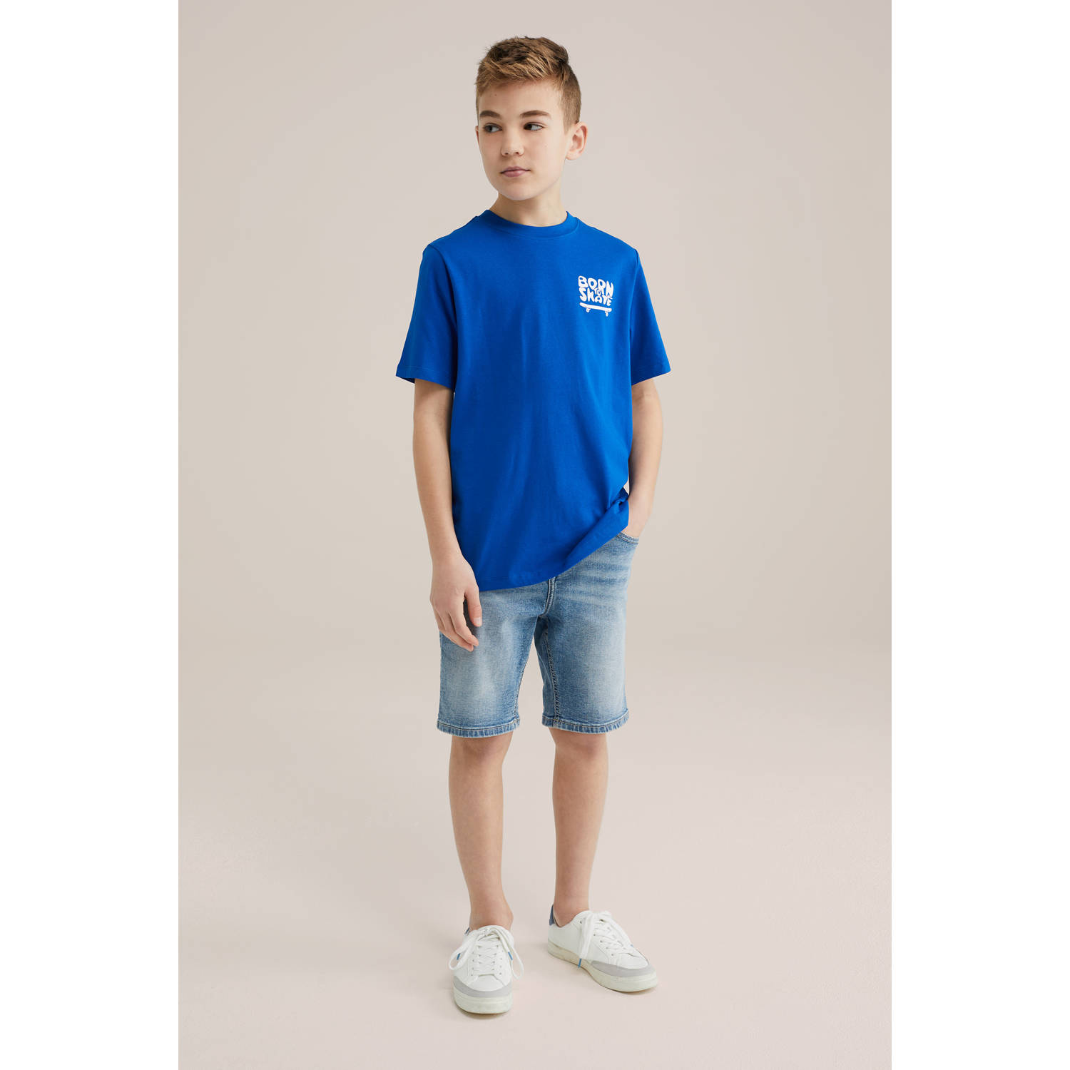 WE Fashion Blue Ridge T-shirt blauw
