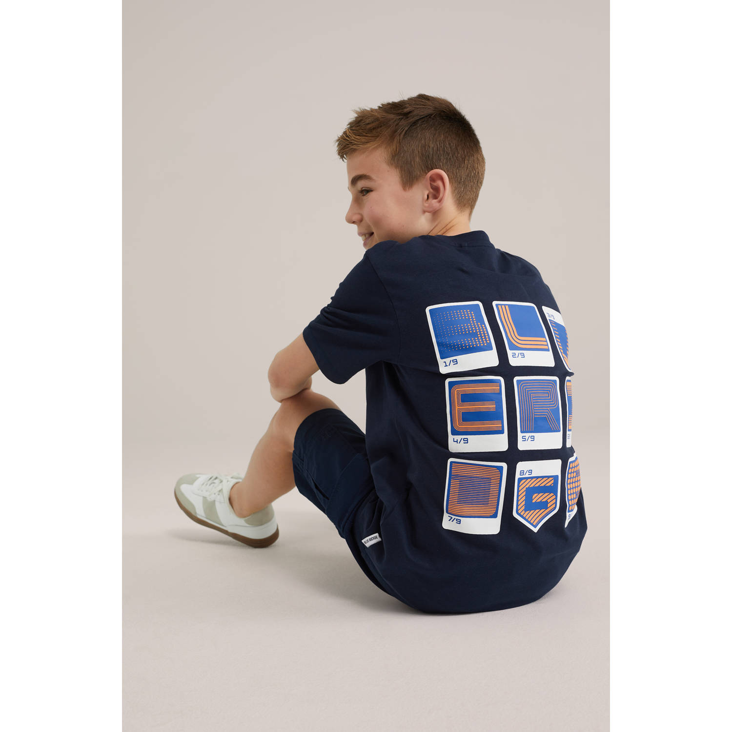 WE Fashion Blue Ridge T-shirt donkerblauw