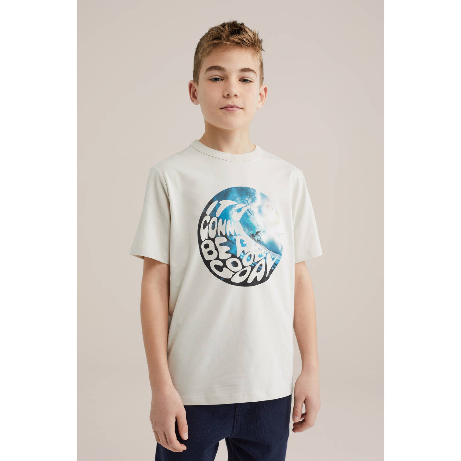WE Fashion Blue Ridge T-shirt beige