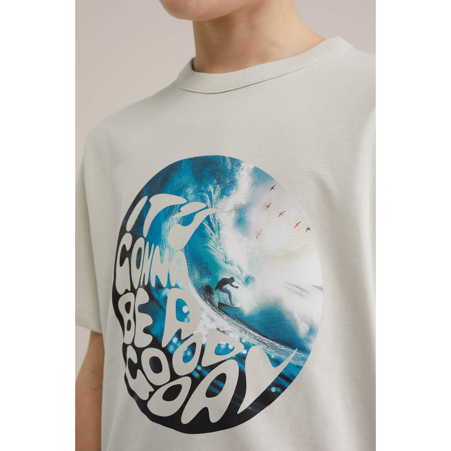WE Fashion Blue Ridge T-shirt beige