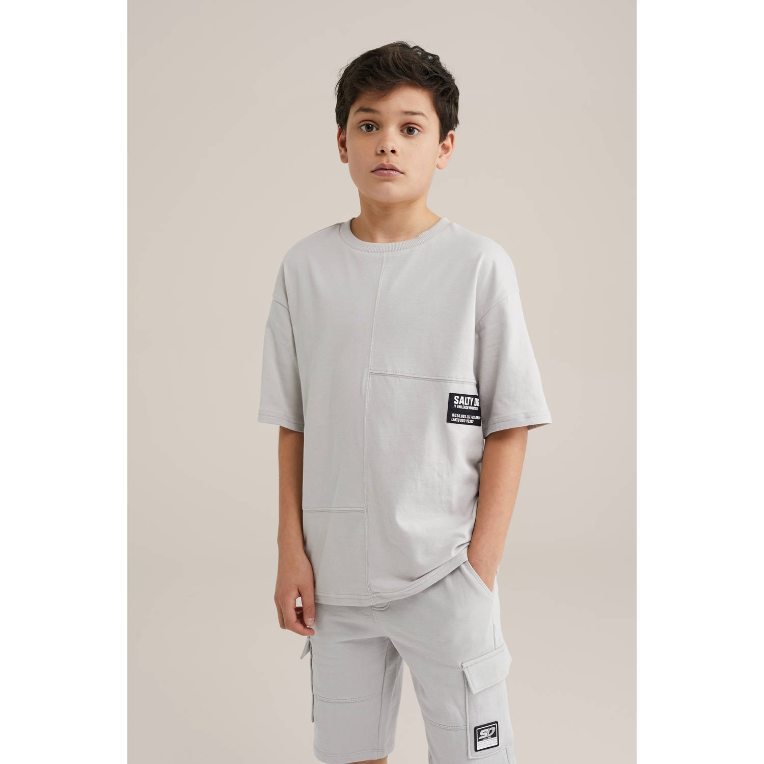 WE Fashion T-shirt lichtgrijs