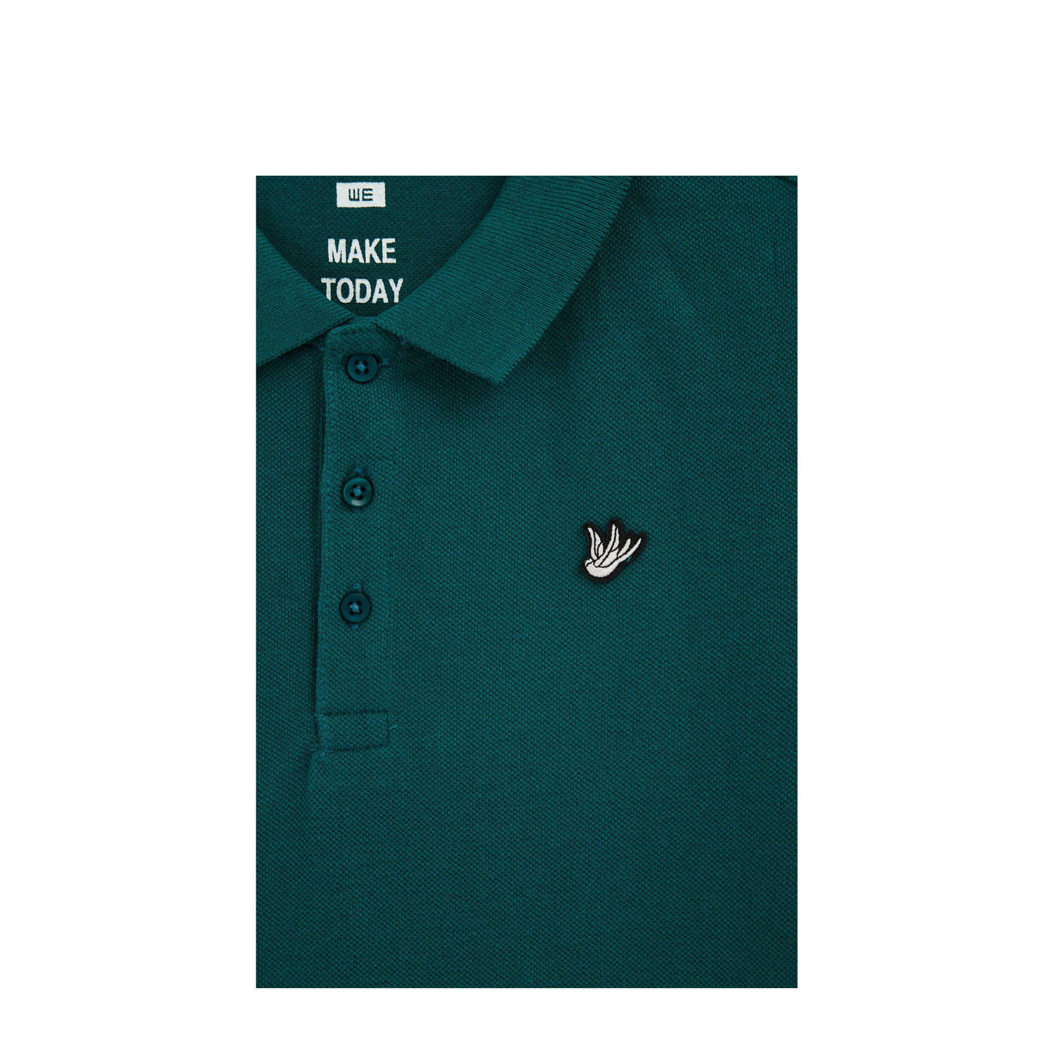 WE Fashion polo donkergroen