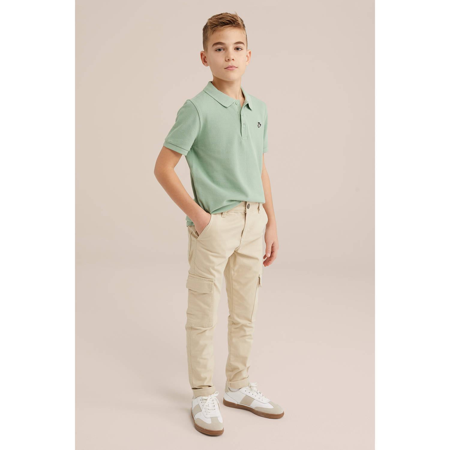 WE Fashion polo mintgroen