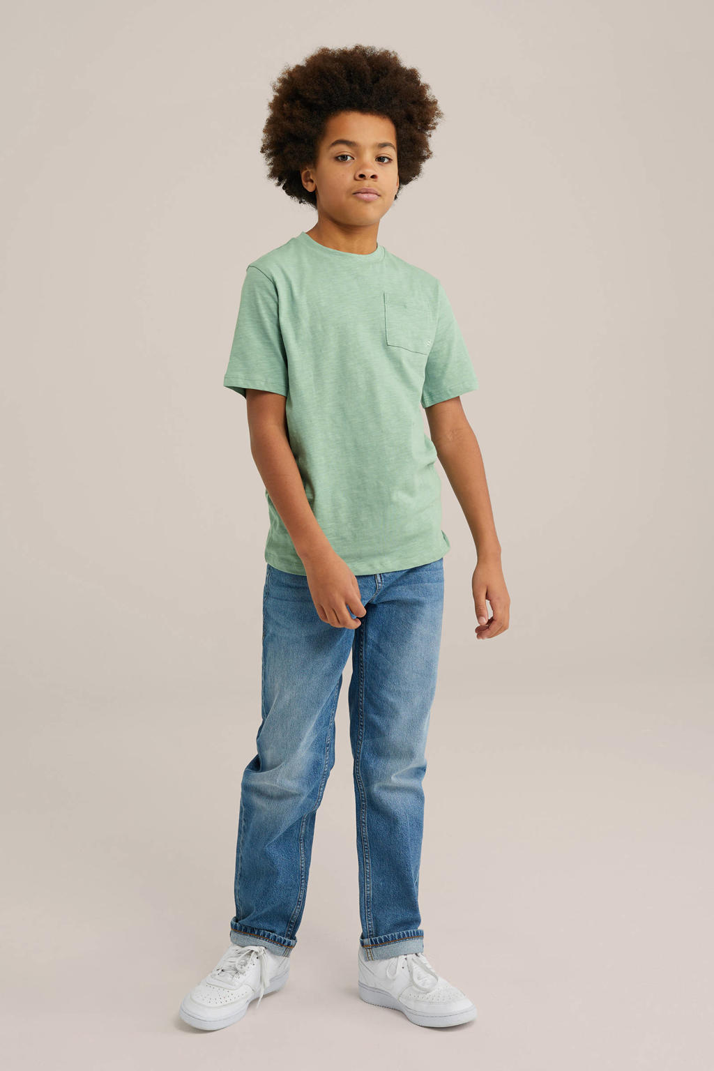 WE Fashion Blue Ridge T-shirt lichtgroen
