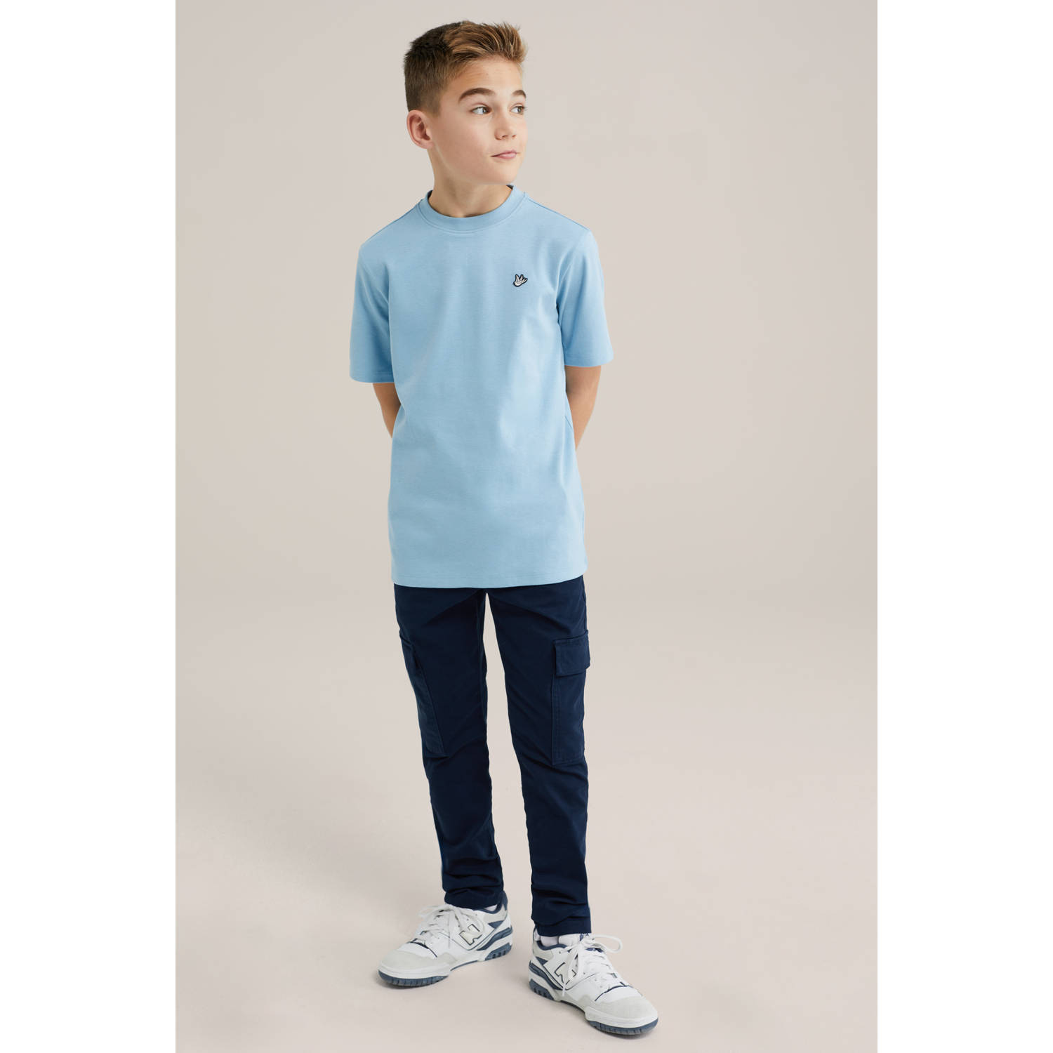 WE Fashion T-shirt lichtblauw