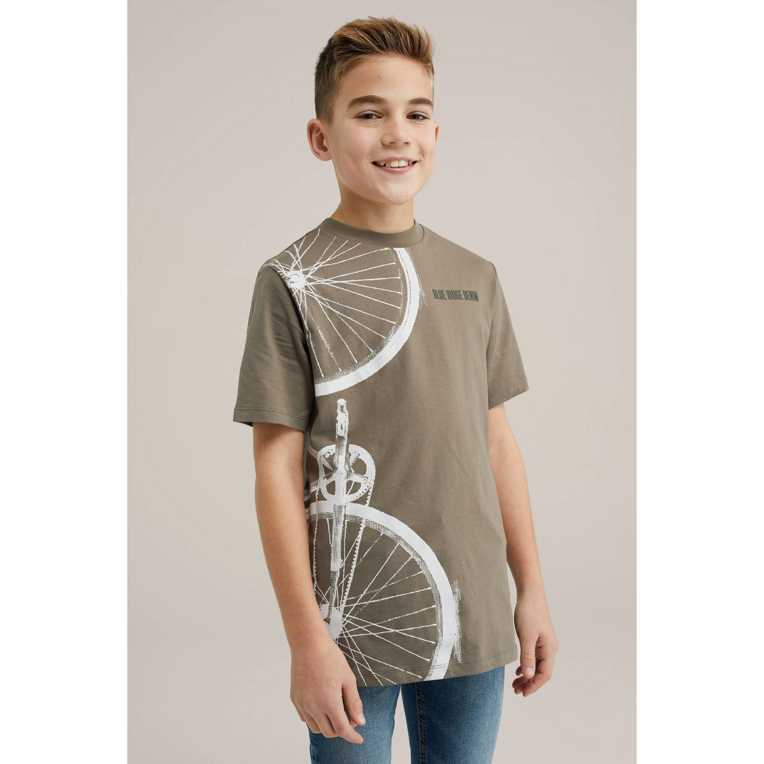 WE Fashion Blue Ridge T-shirt bruin