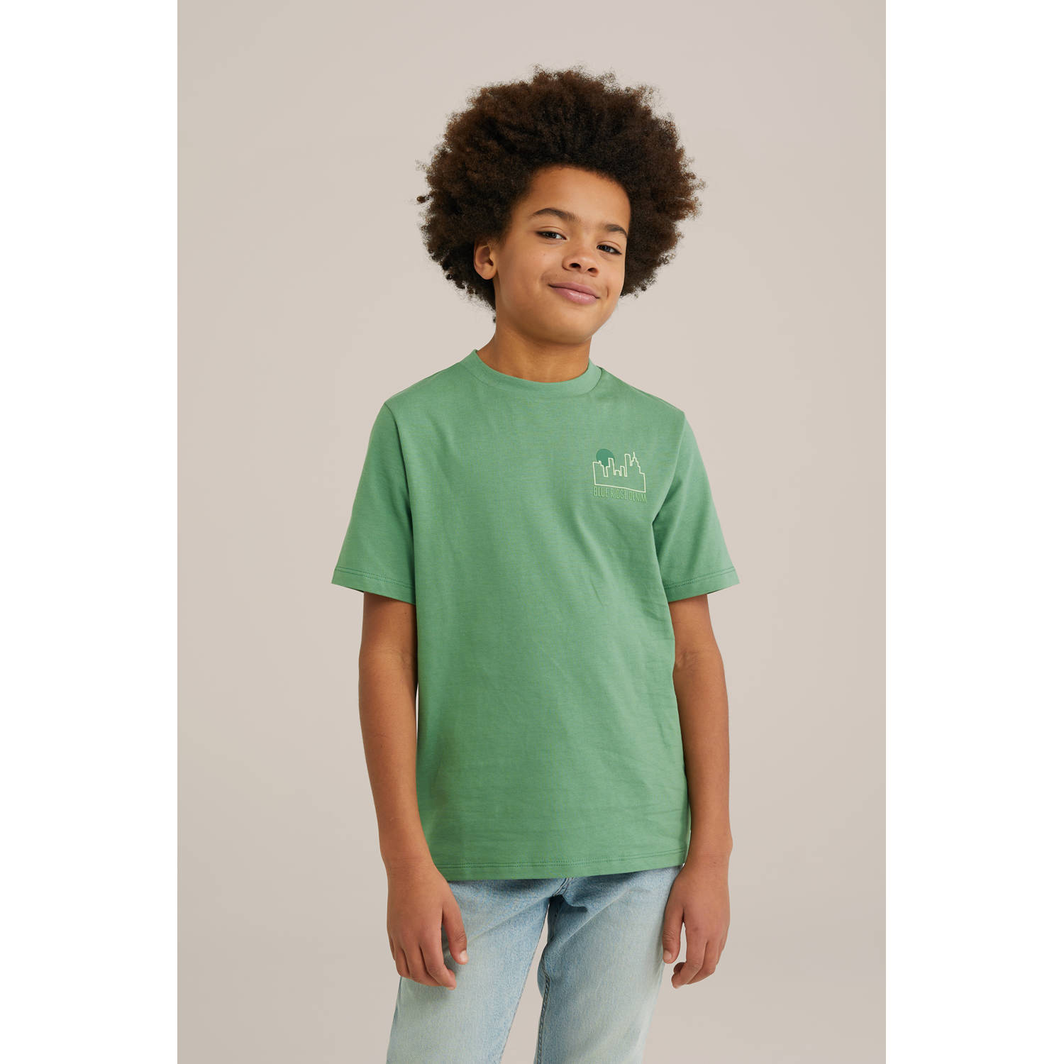 WE Fashion Blue Ridge T-shirt groen