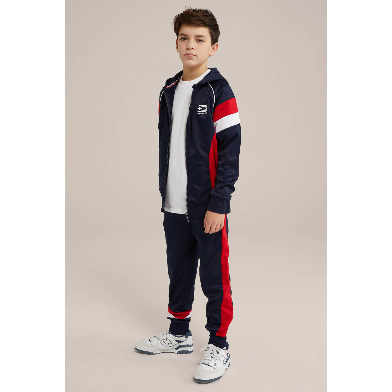 WE Fashion Bad Boys T-shirt hoogglans wit