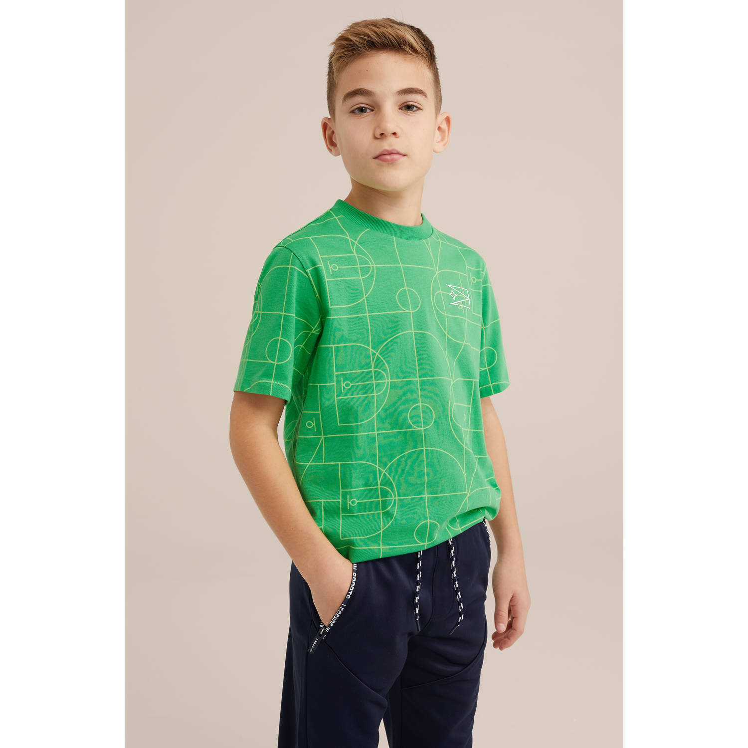 WE Fashion Bad Boys T-shirt groen