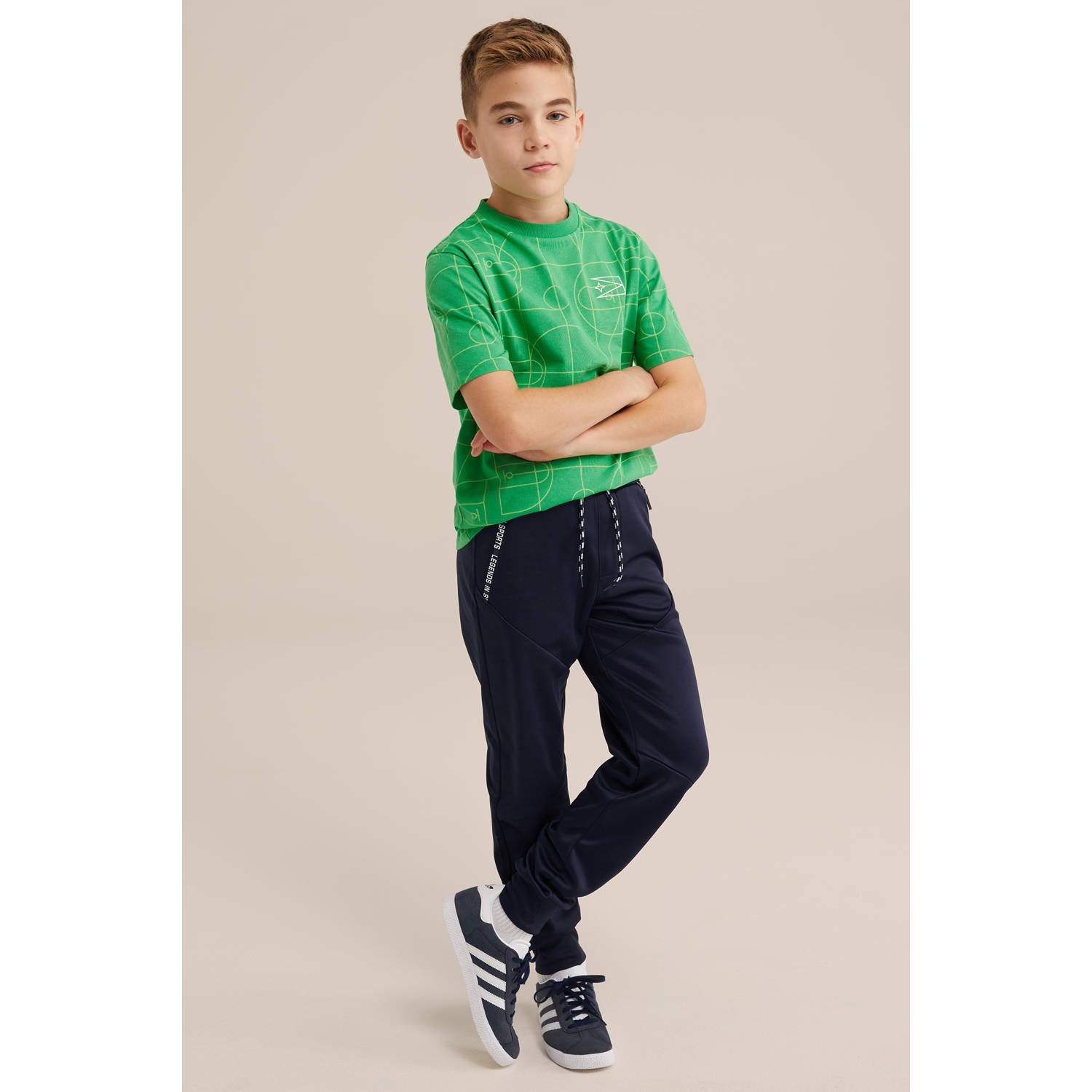 WE Fashion Bad Boys T-shirt groen