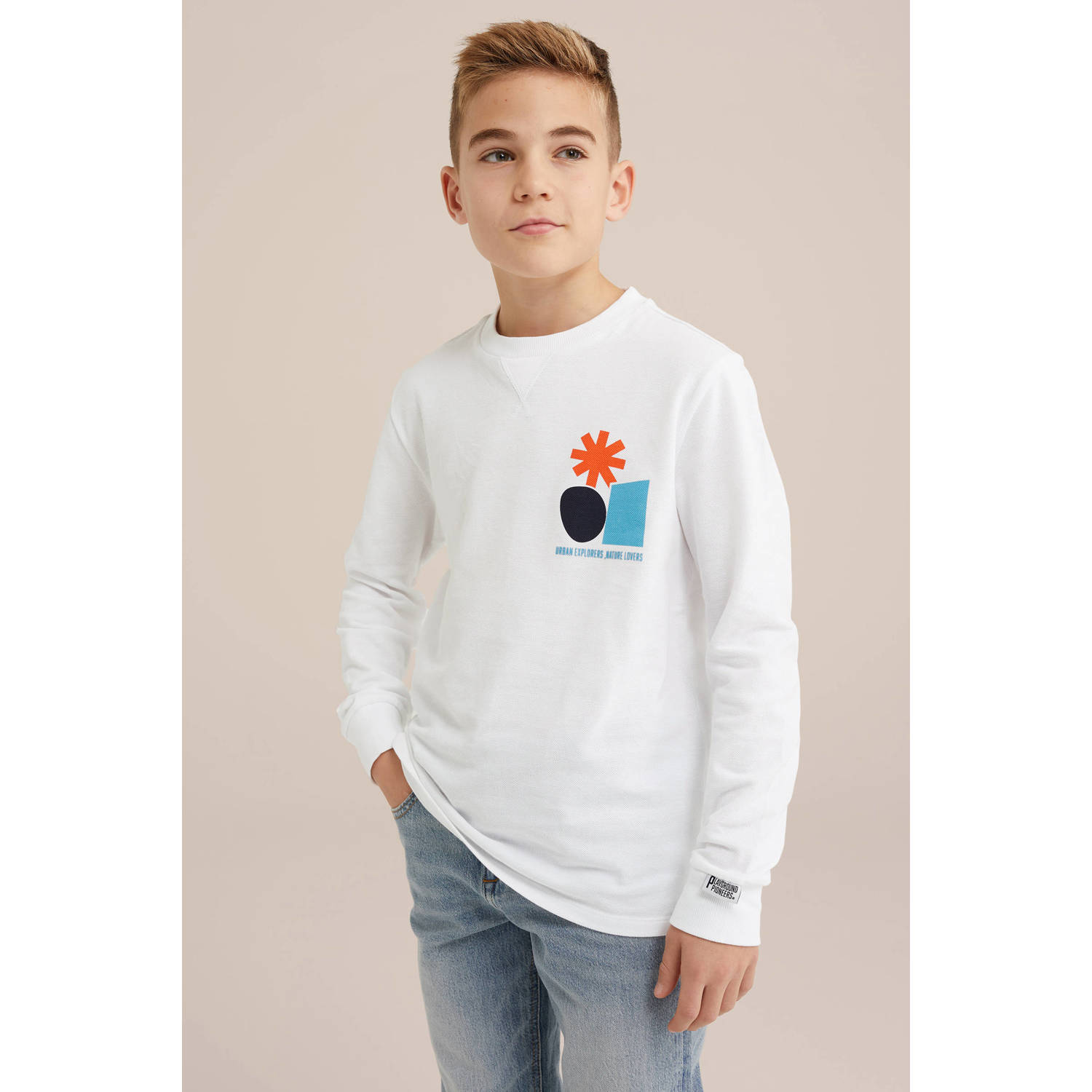 WE Fashion Blue Ridge longsleeve wit