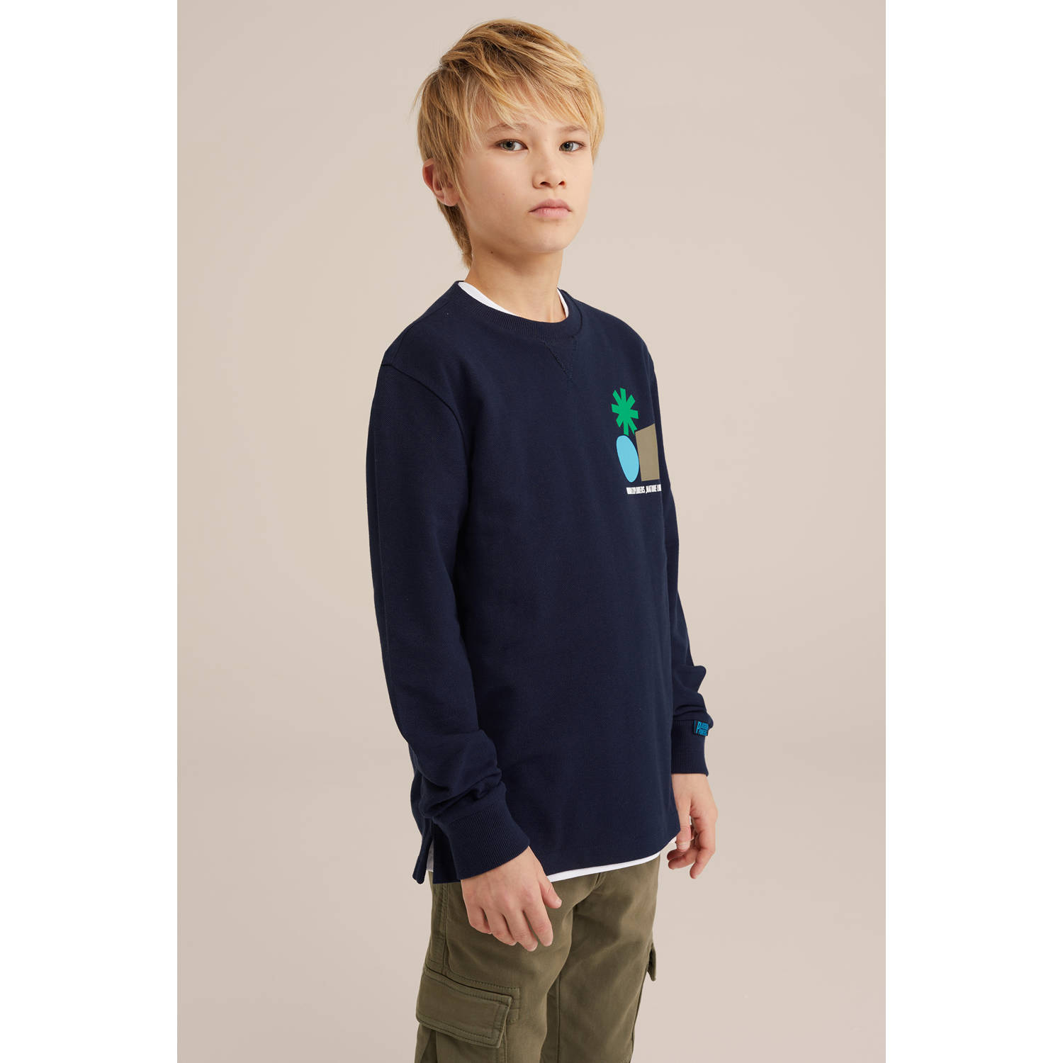 WE Fashion Blue Ridge longsleeve blauw