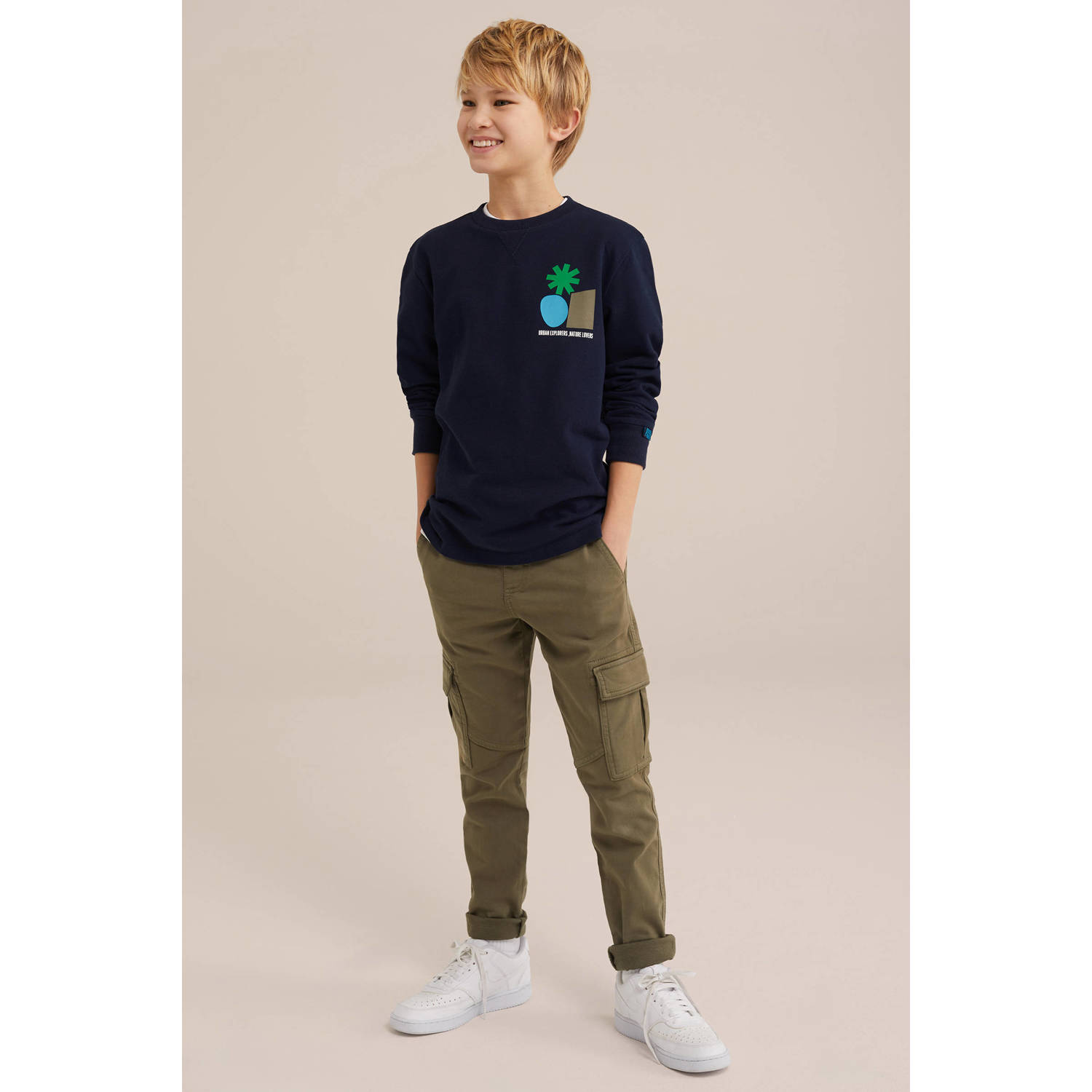 WE Fashion Blue Ridge longsleeve blauw