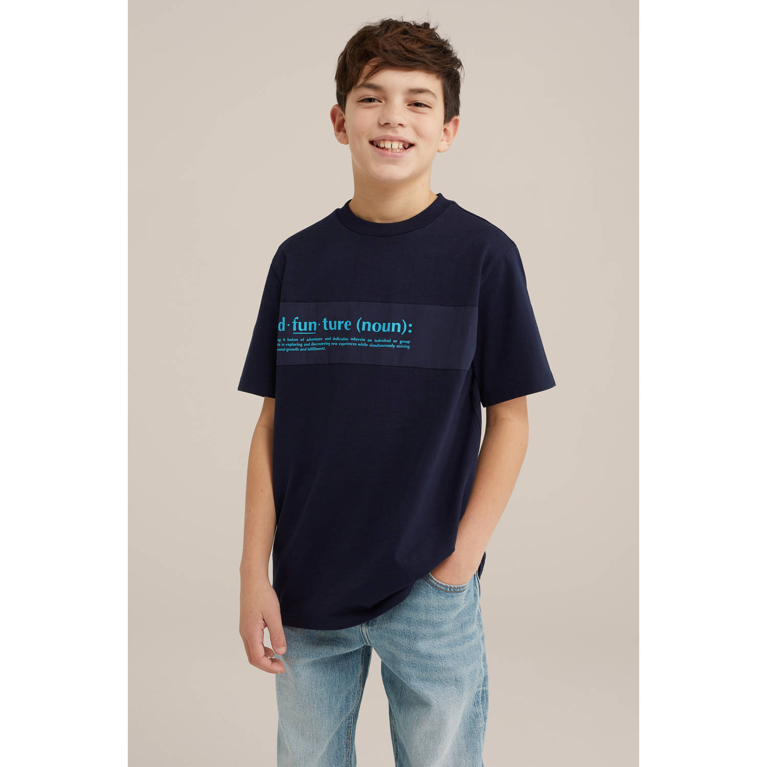 WE Fashion Blue Ridge T-shirt blauw