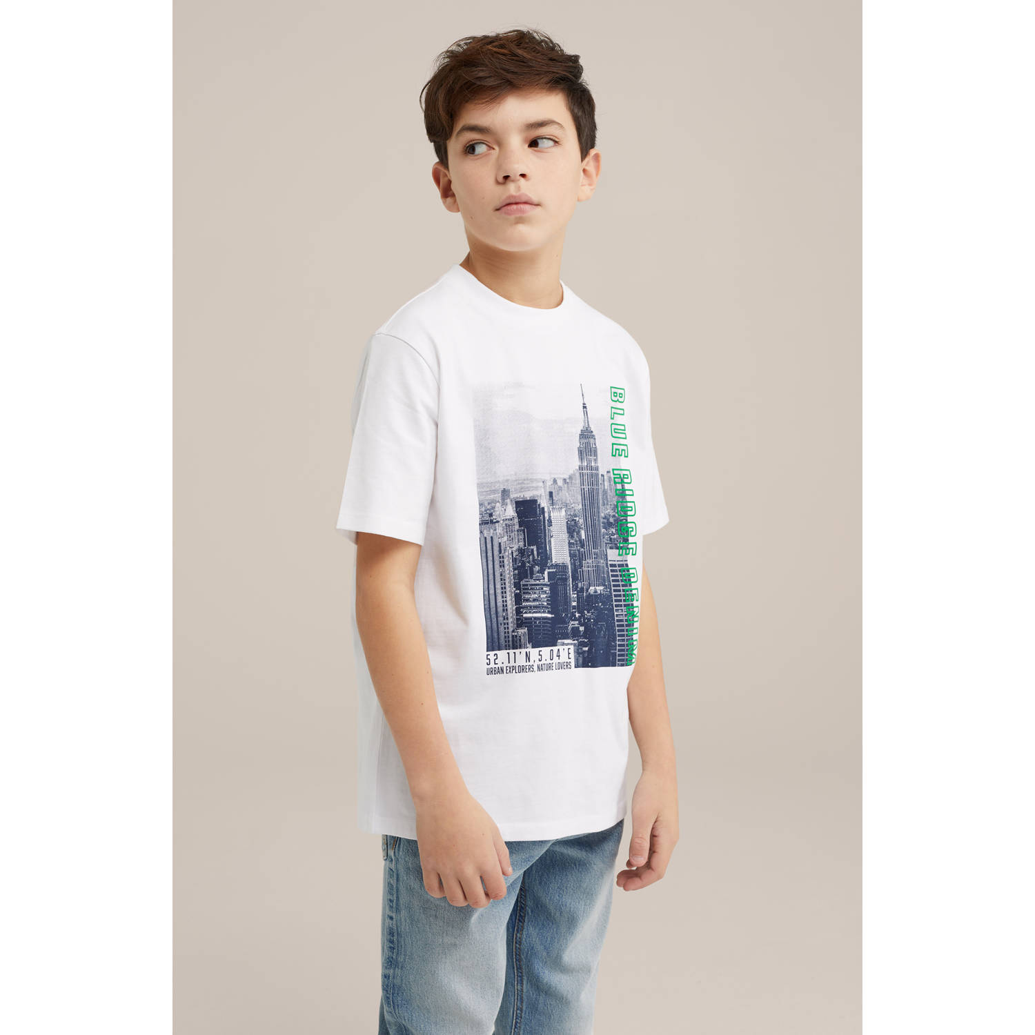 WE Fashion Blue Ridge T-shirt wit