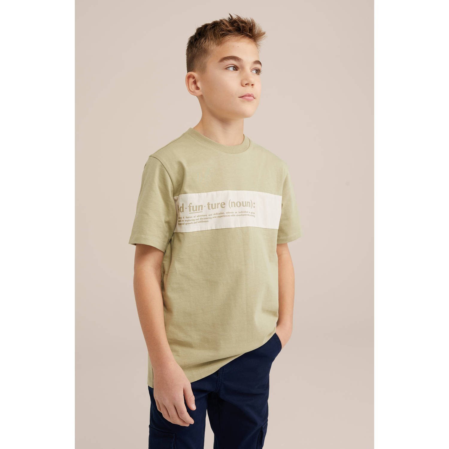 WE Fashion Blue Ridge T-shirt beige