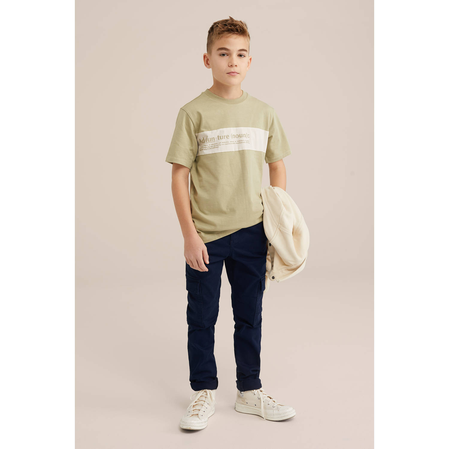 WE Fashion Blue Ridge T-shirt beige