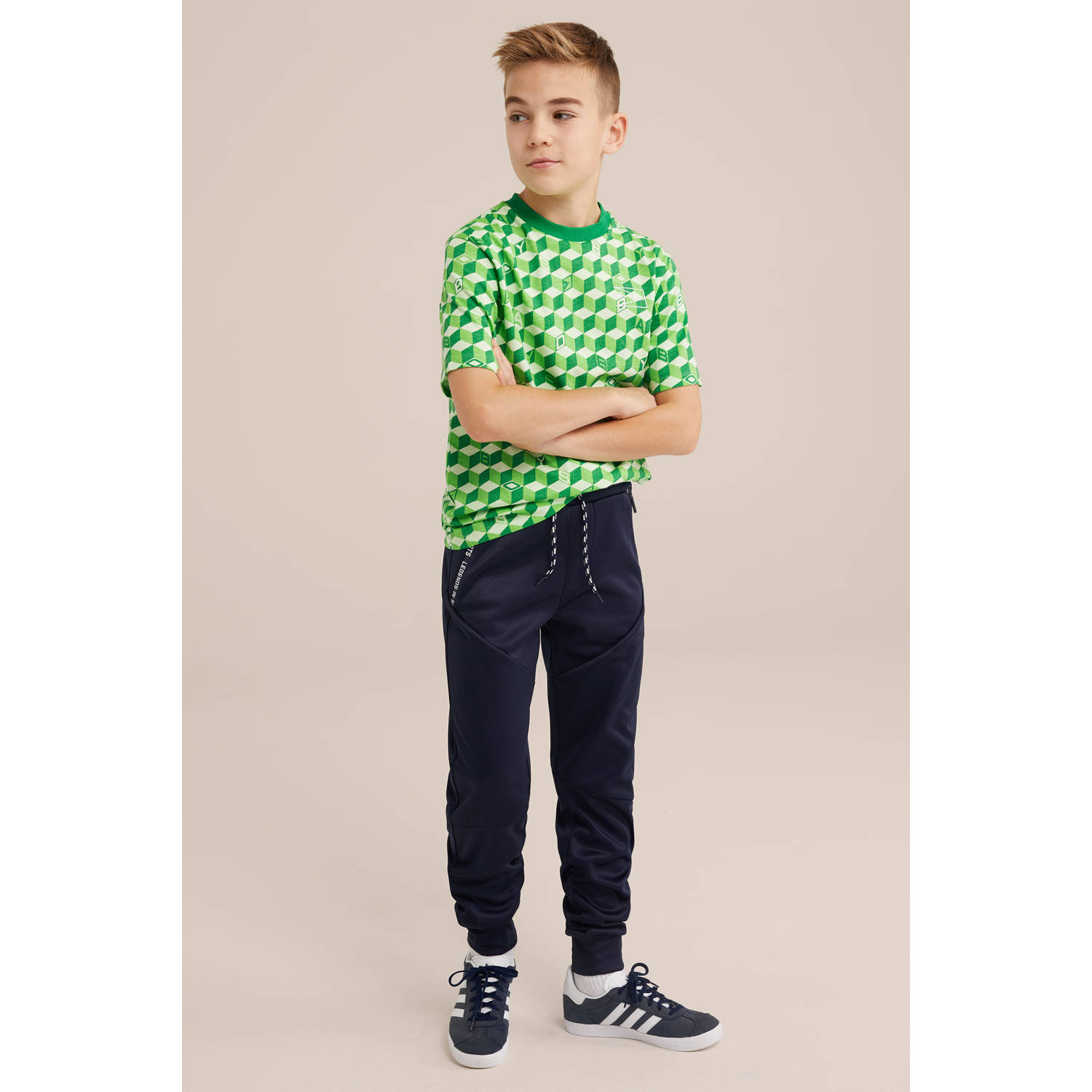 WE Fashion Bad Boys T-shirt groen