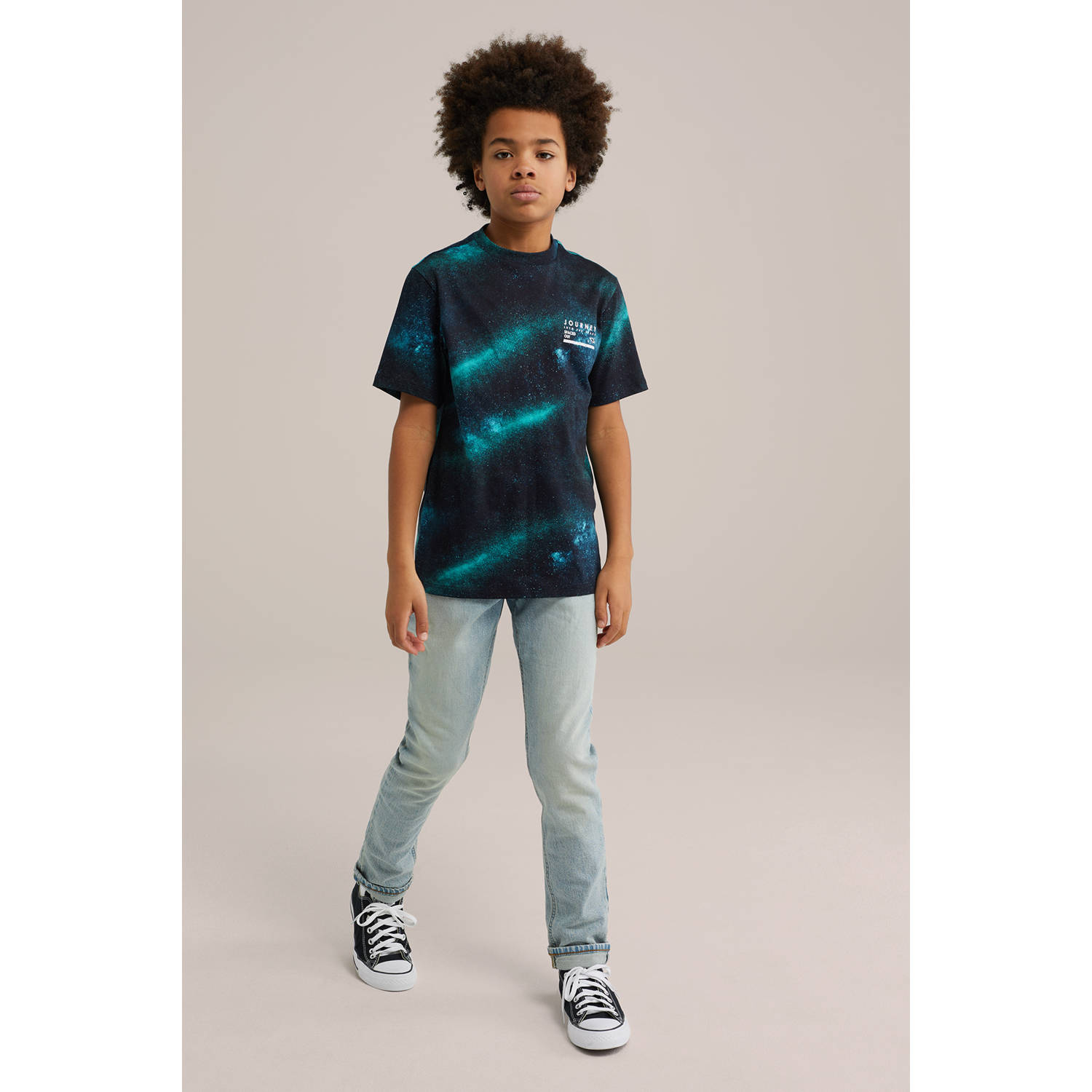 WE Fashion Blue Ridge T-shirt zwart