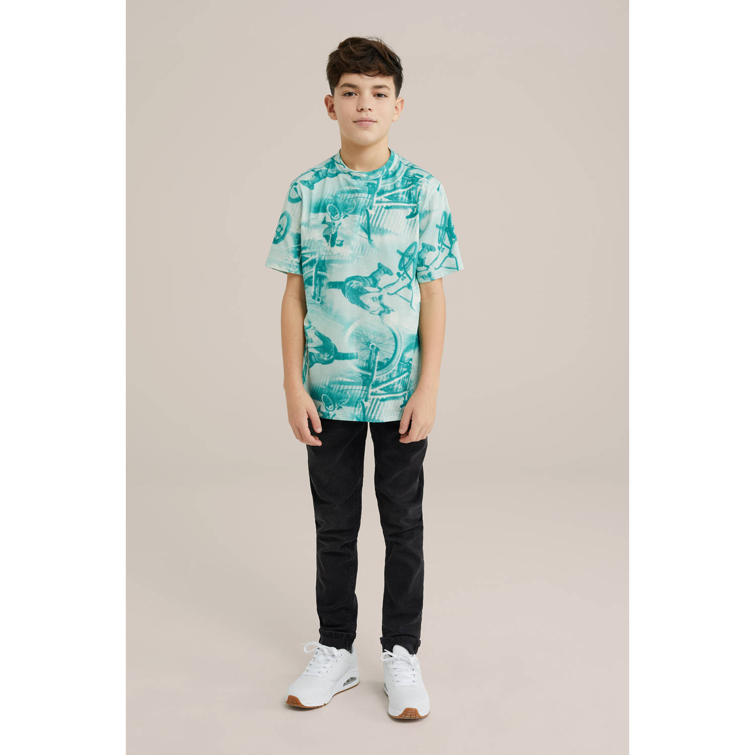 WE Fashion Blue Ridge T-shirt blauw