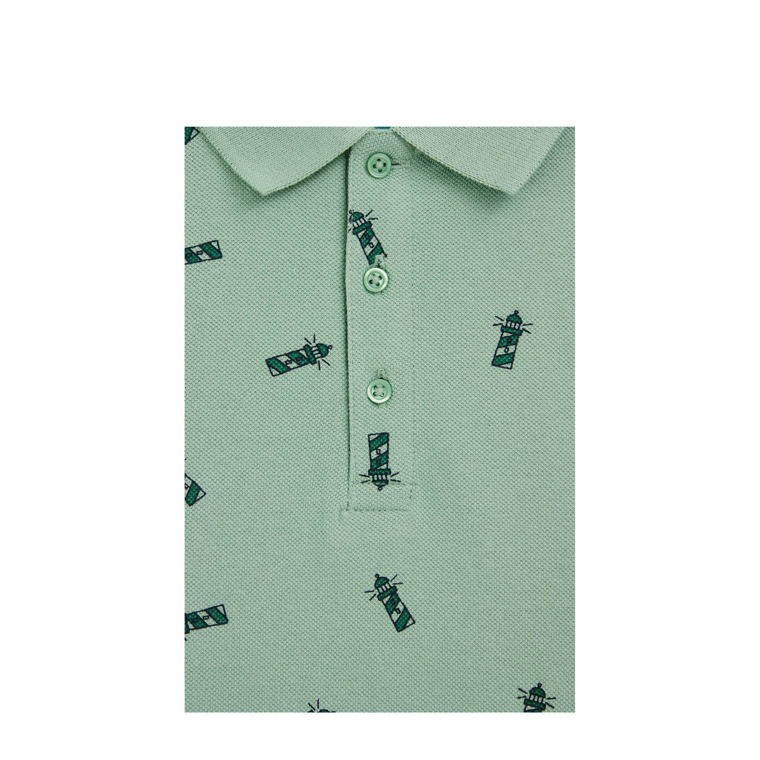 WE Fashion Blue Ridge polo mintgroen