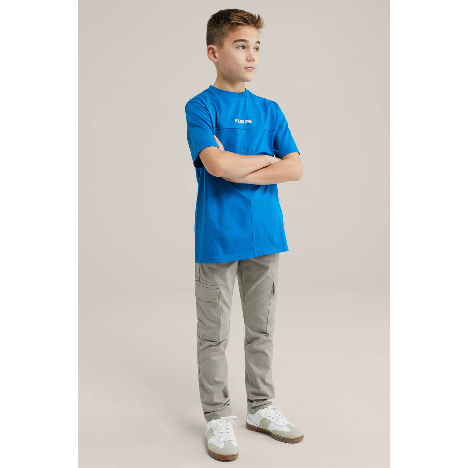 WE Fashion Blue Ridge T-shirt blauw