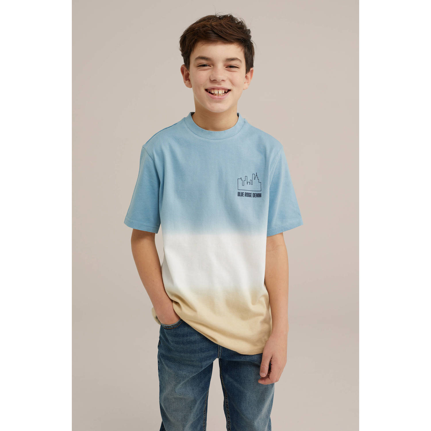 WE Fashion Blue Ridge T-shirt blauw