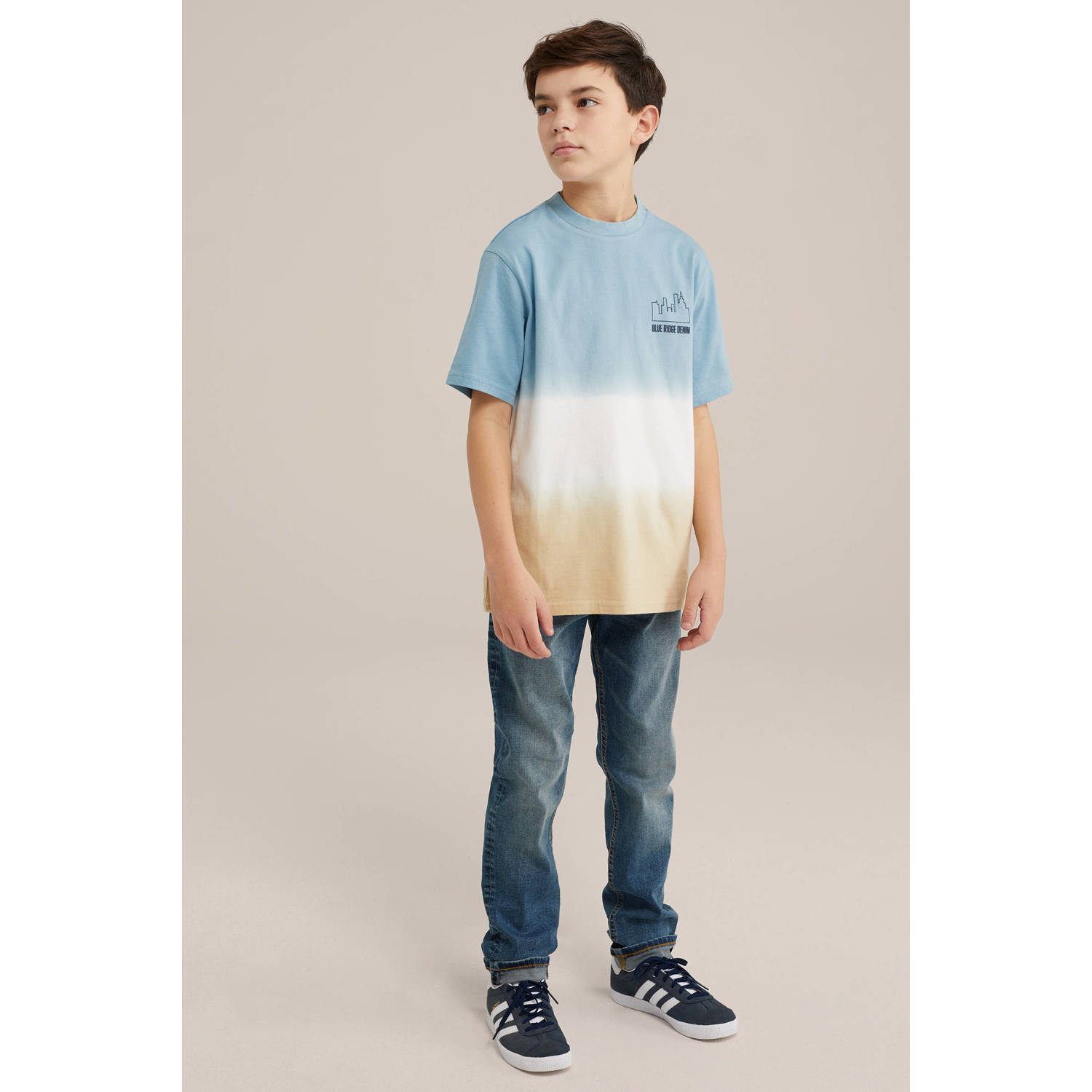 WE Fashion Blue Ridge T-shirt blauw