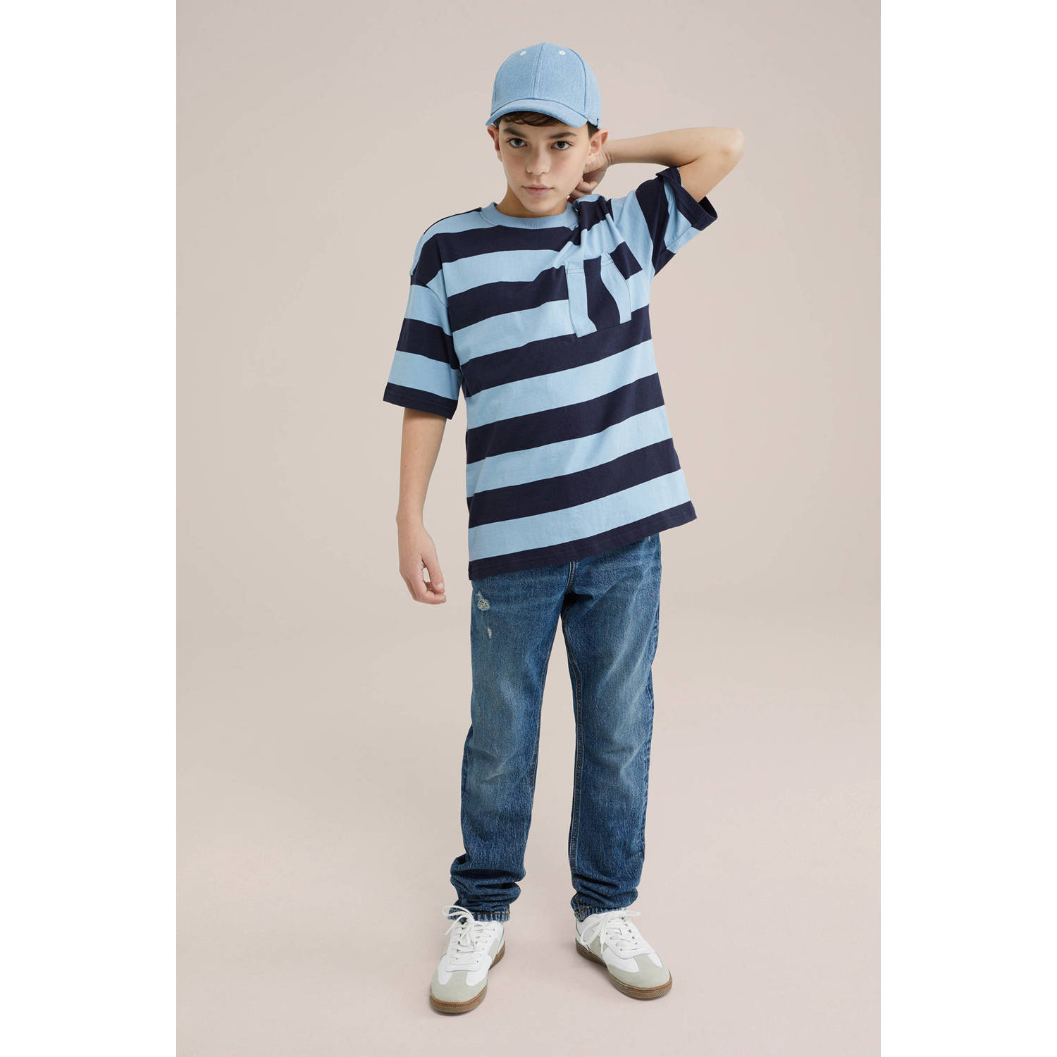 WE Fashion Blue Ridge T-shirt blauw