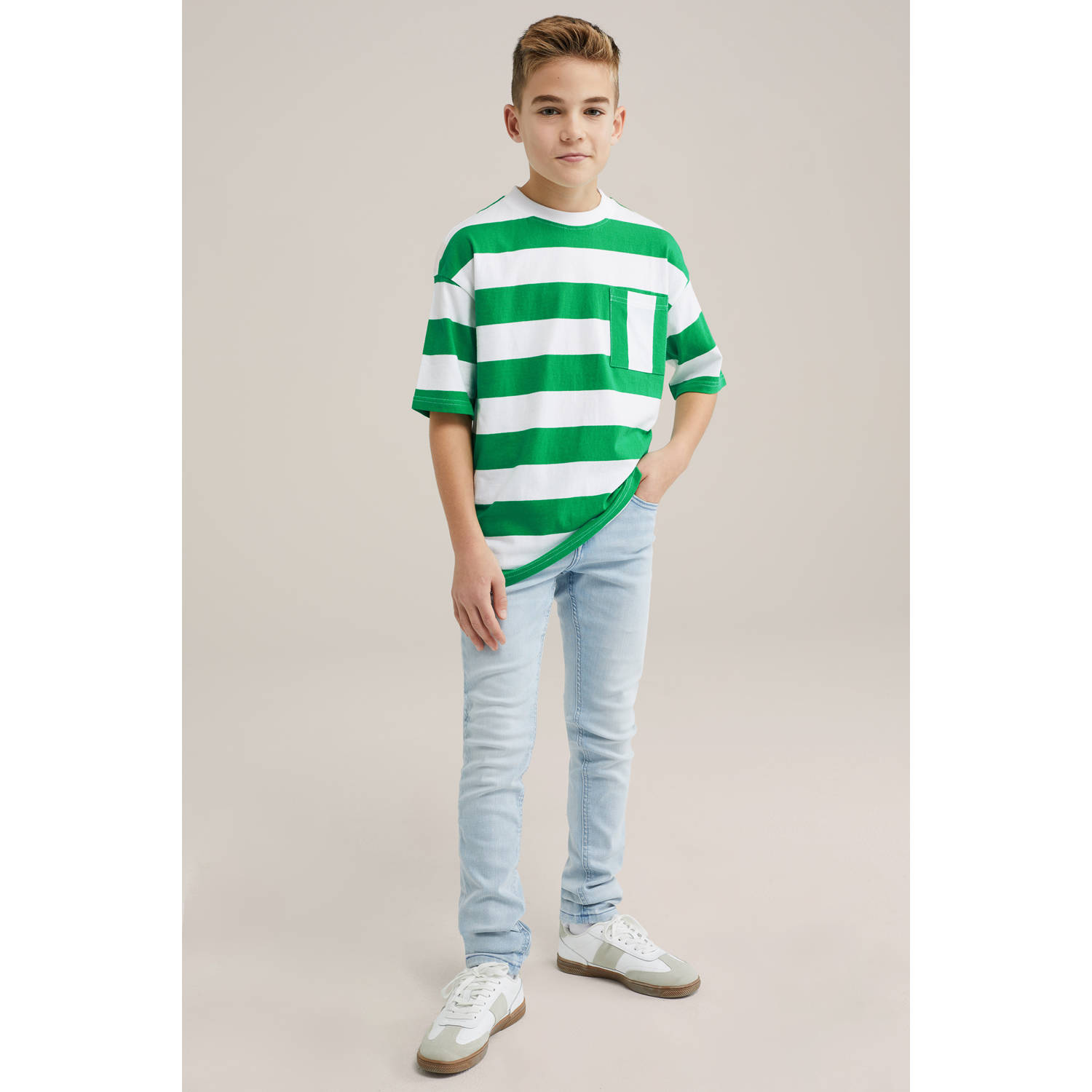 WE Fashion Blue Ridge T-shirt groen