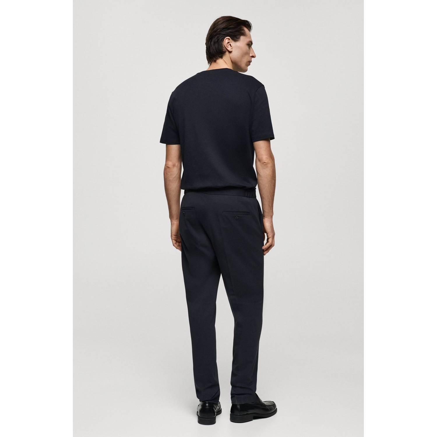 Mango Man T-shirt donkerblauw