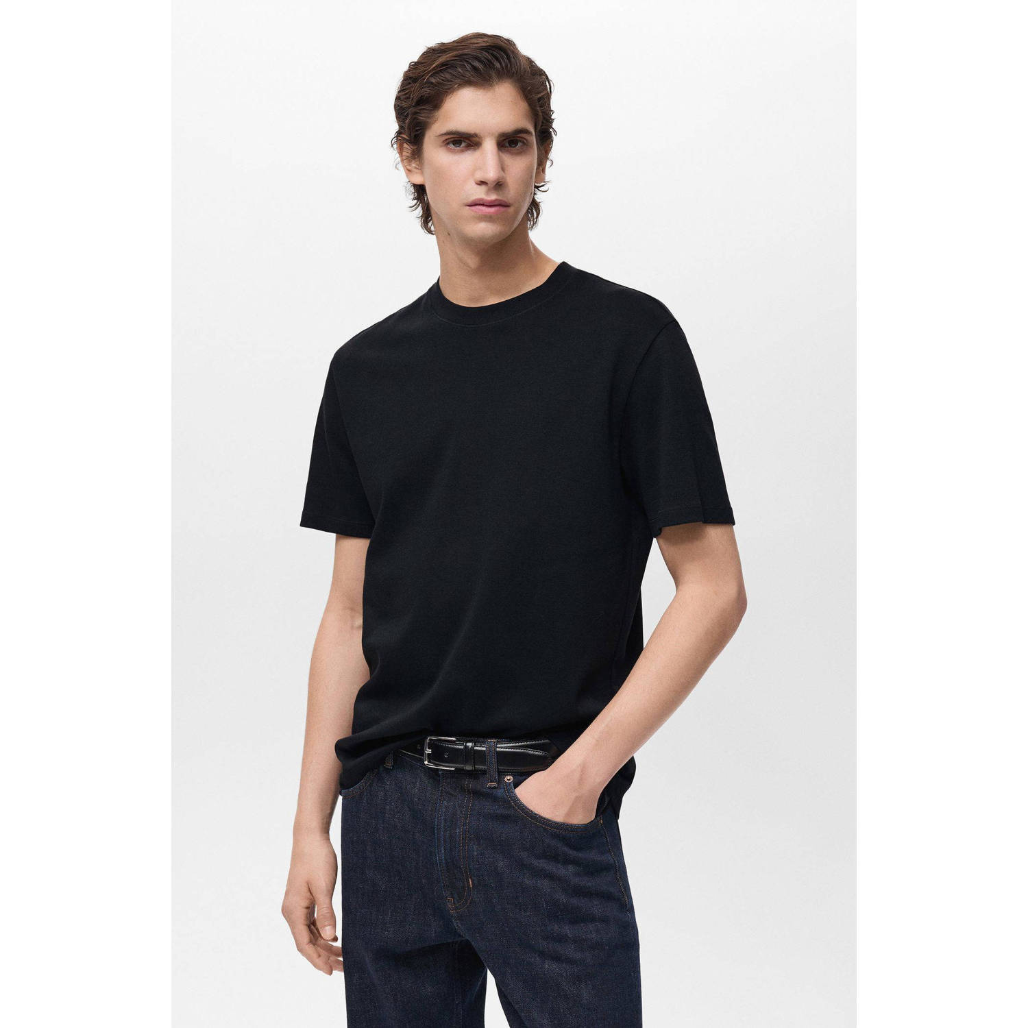 Mango Man T-shirt zwart
