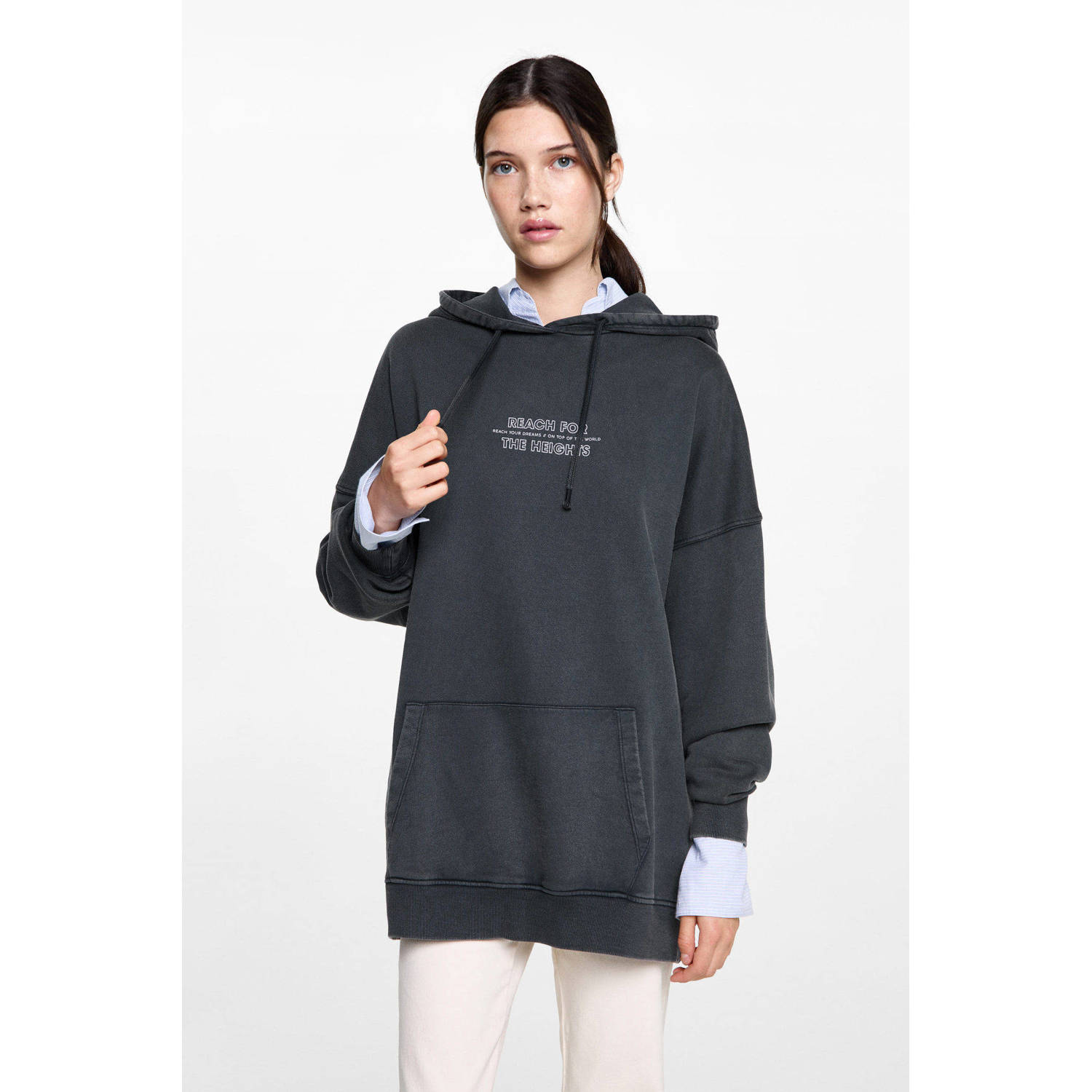 MANGO TEEN hoodie antraciet
