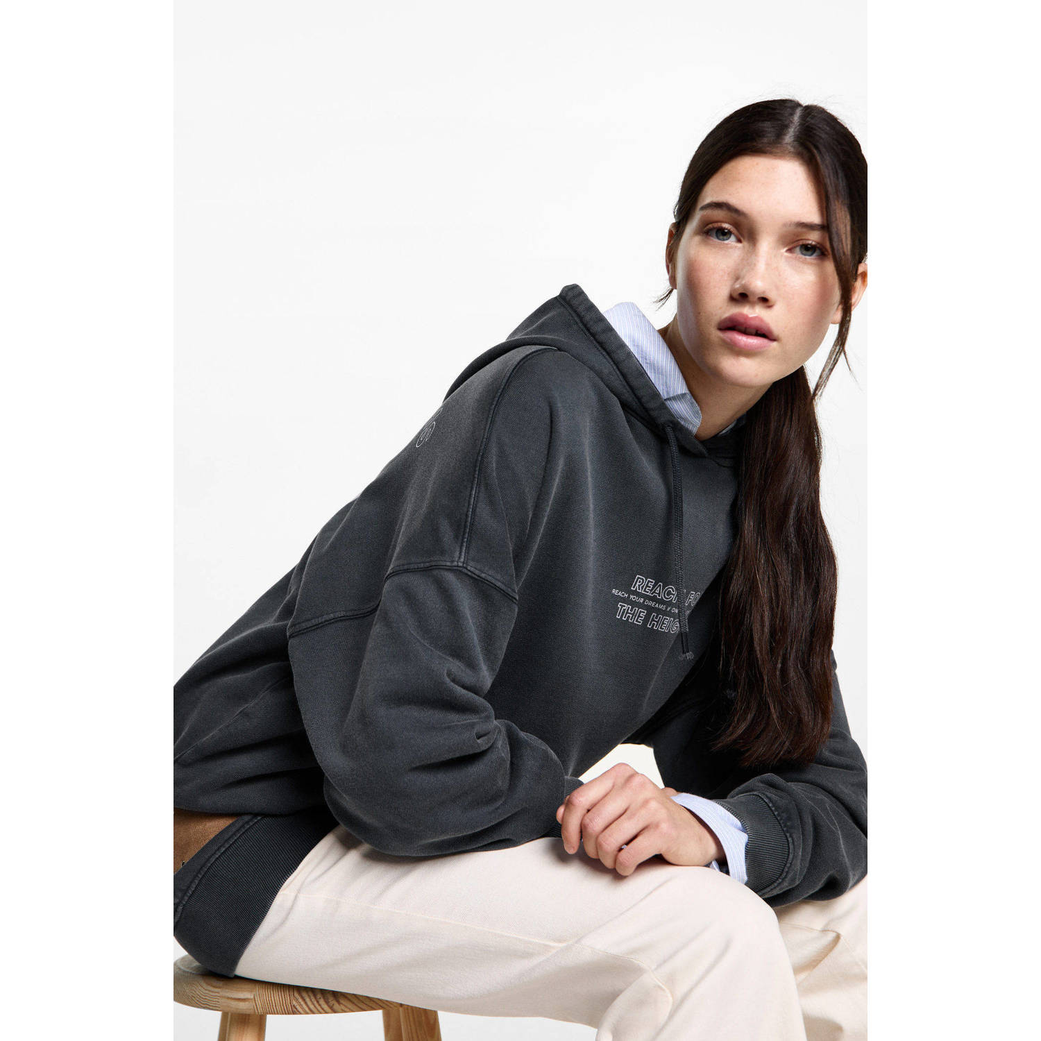 MANGO TEEN hoodie antraciet