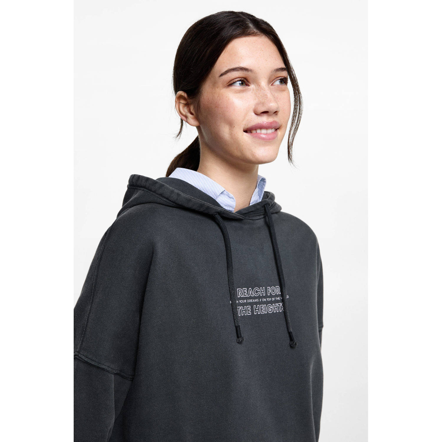 MANGO TEEN hoodie antraciet