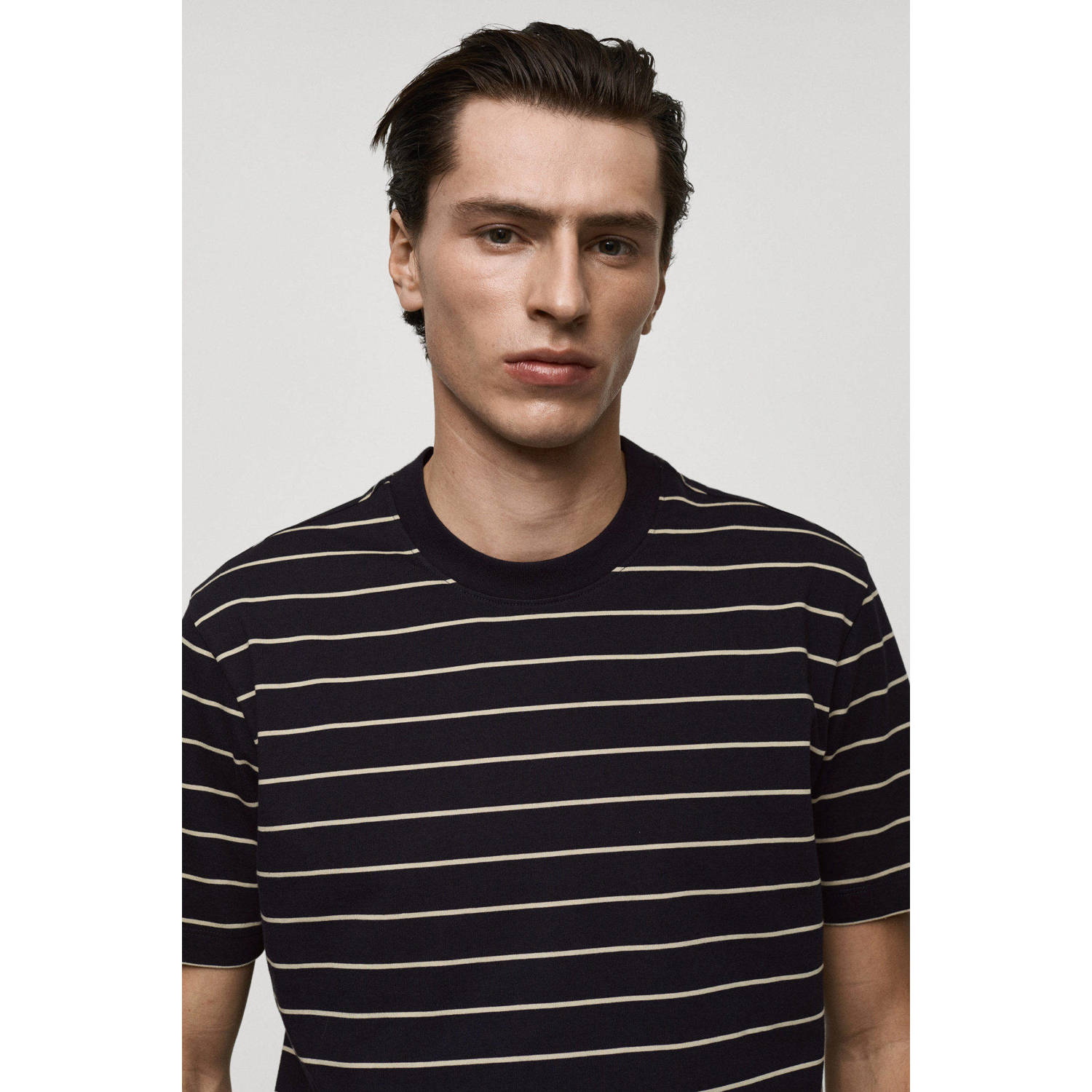 Mango Man T-shirt donkerblauw