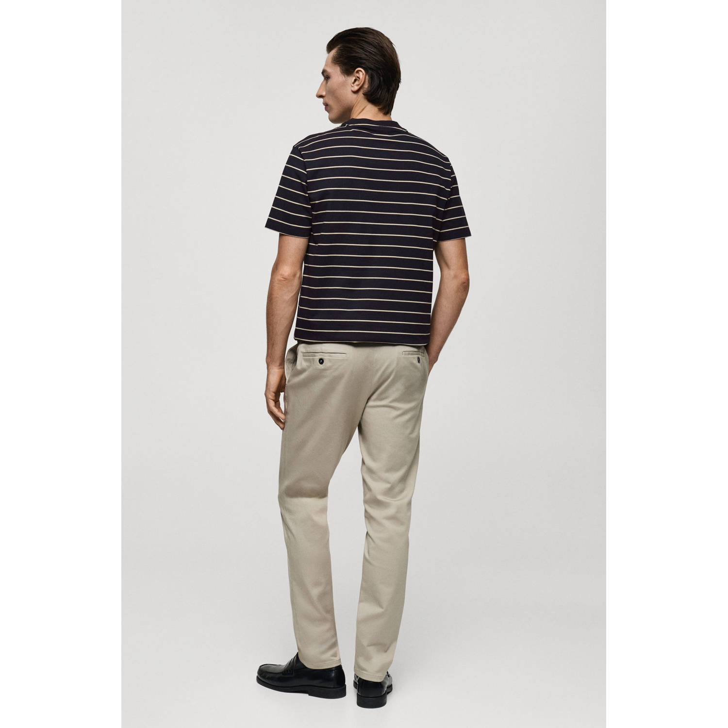 Mango Man T-shirt donkerblauw