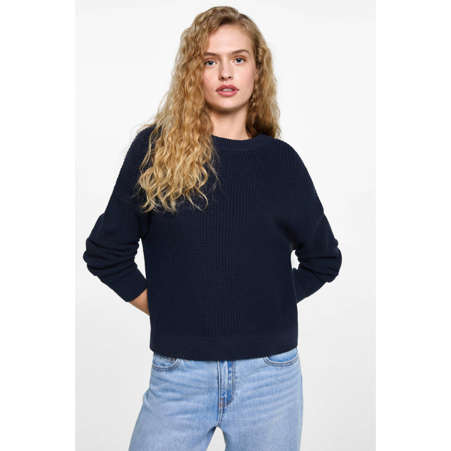 MANGO TEEN trui marine gebreid