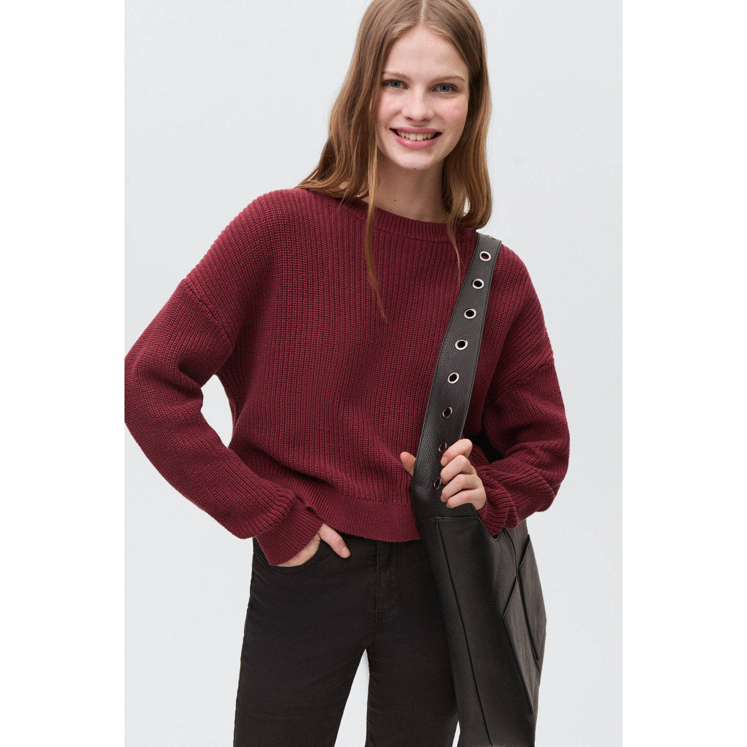 MANGO TEEN trui rood gebreid